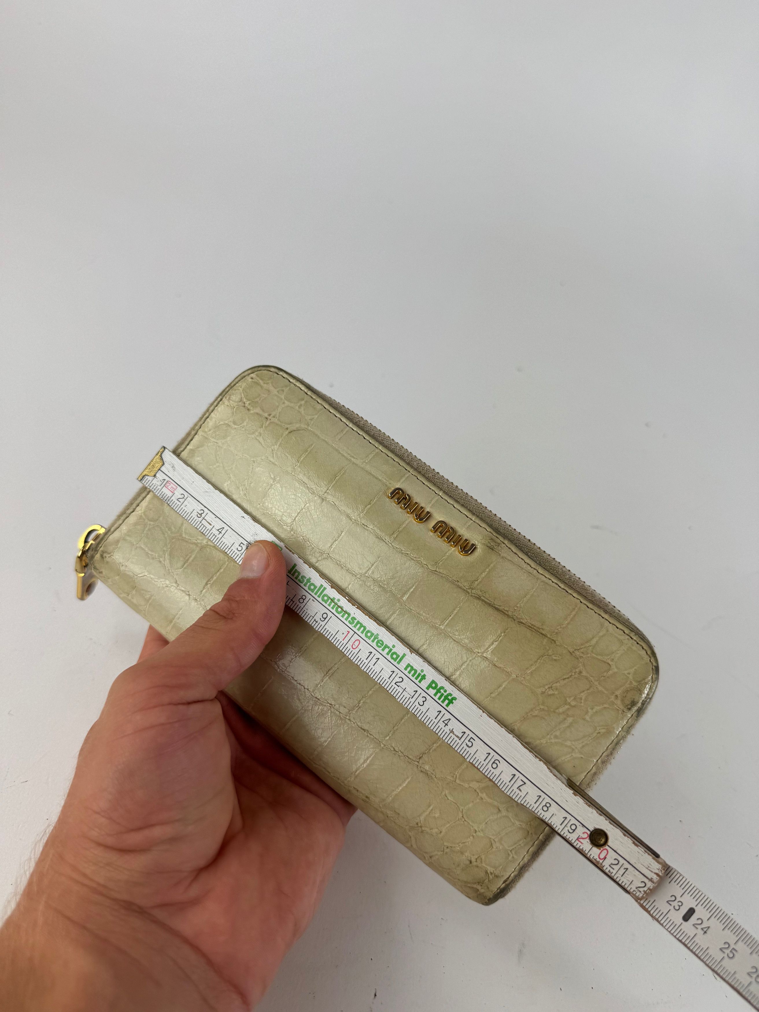 Miu Miu Vintage Leather wallet white Size ONE SIZE - 7 Thumbnail