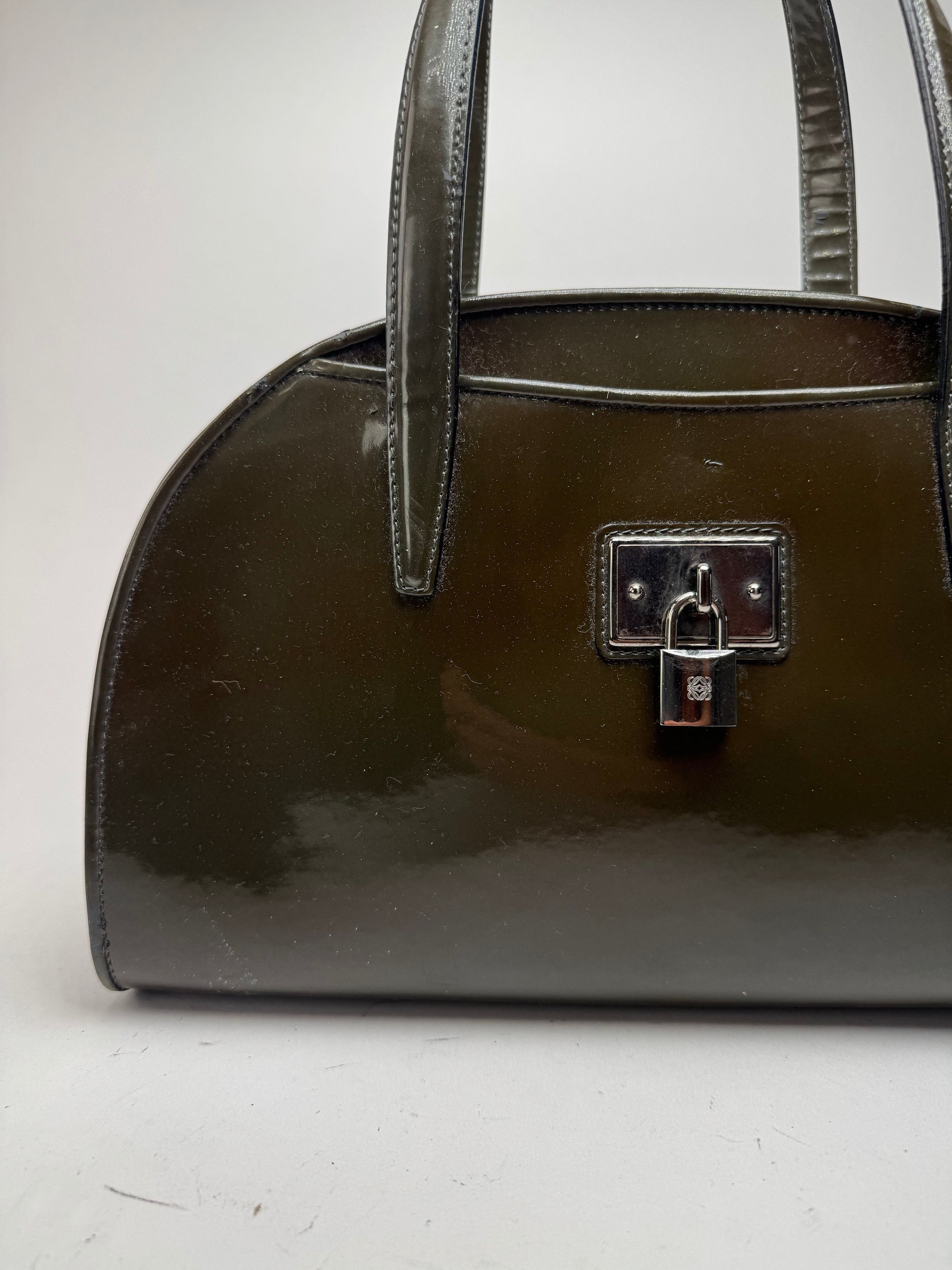 Loewe Vintage Patent Leather Bag Green Size ONE SIZE - 3 Thumbnail