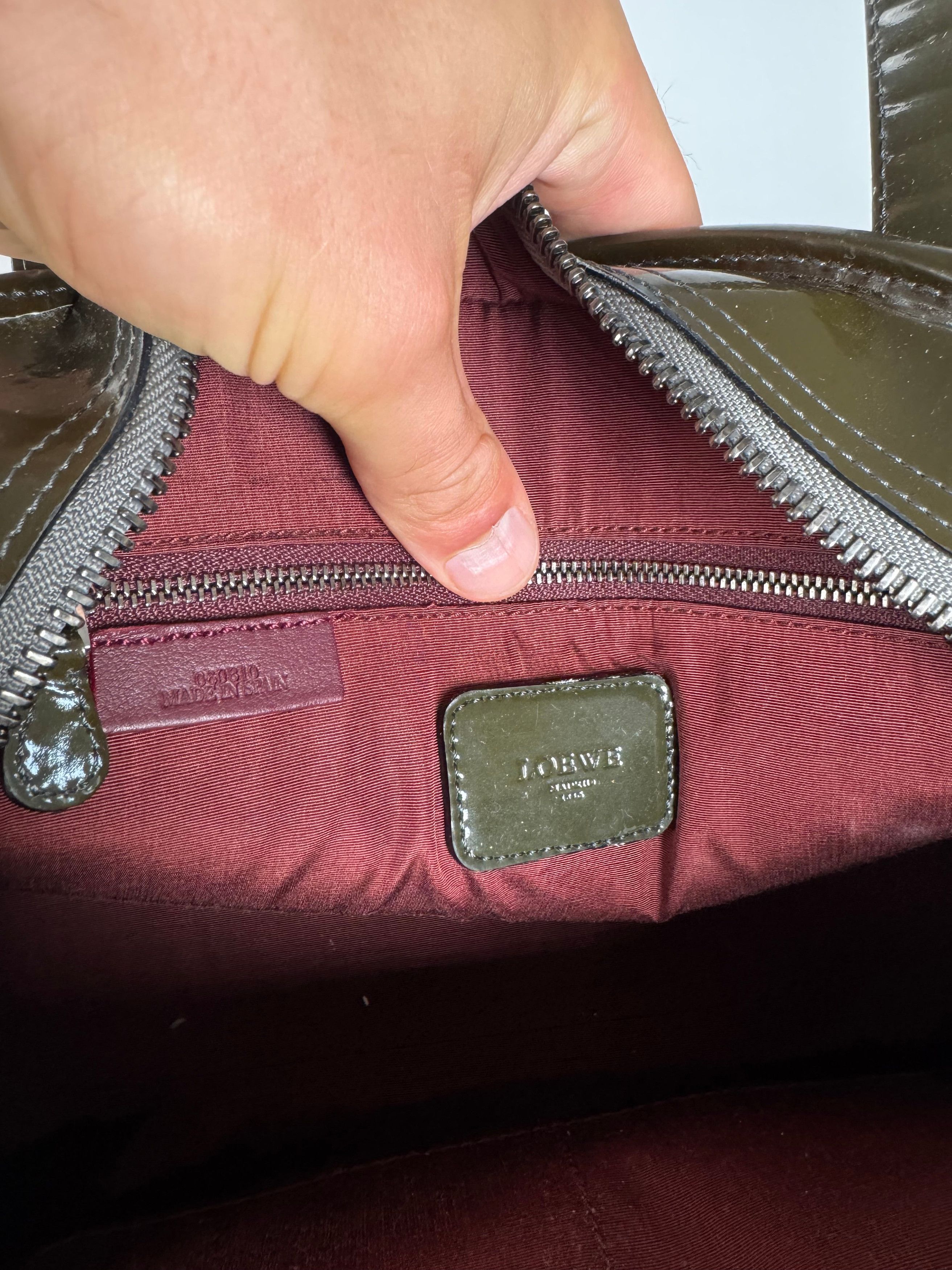 Loewe Vintage Patent Leather Bag Green Size ONE SIZE - 14 Thumbnail