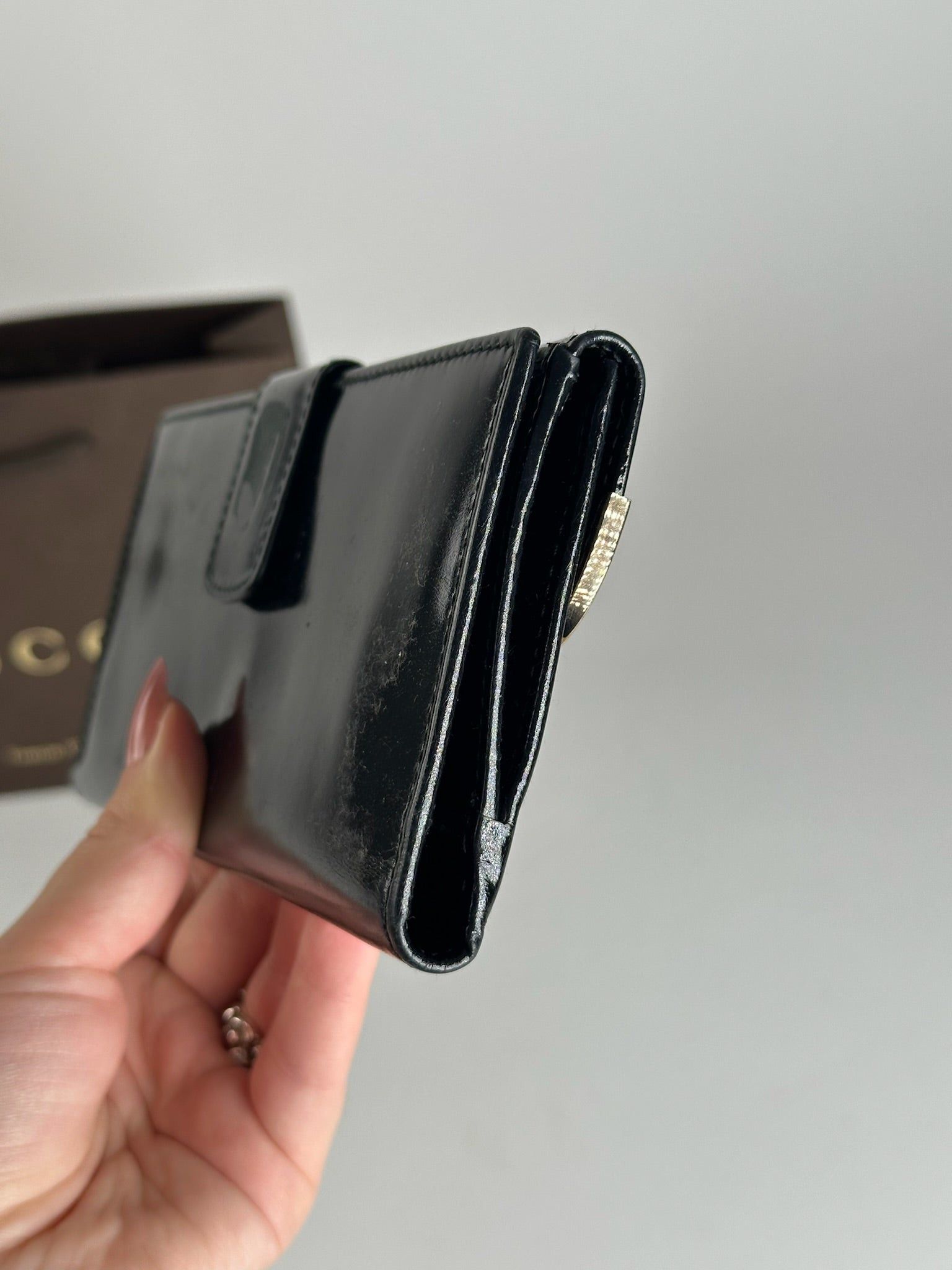 Gucci Vintage Patent Leather Wallet black Size ONE SIZE - 7 Thumbnail