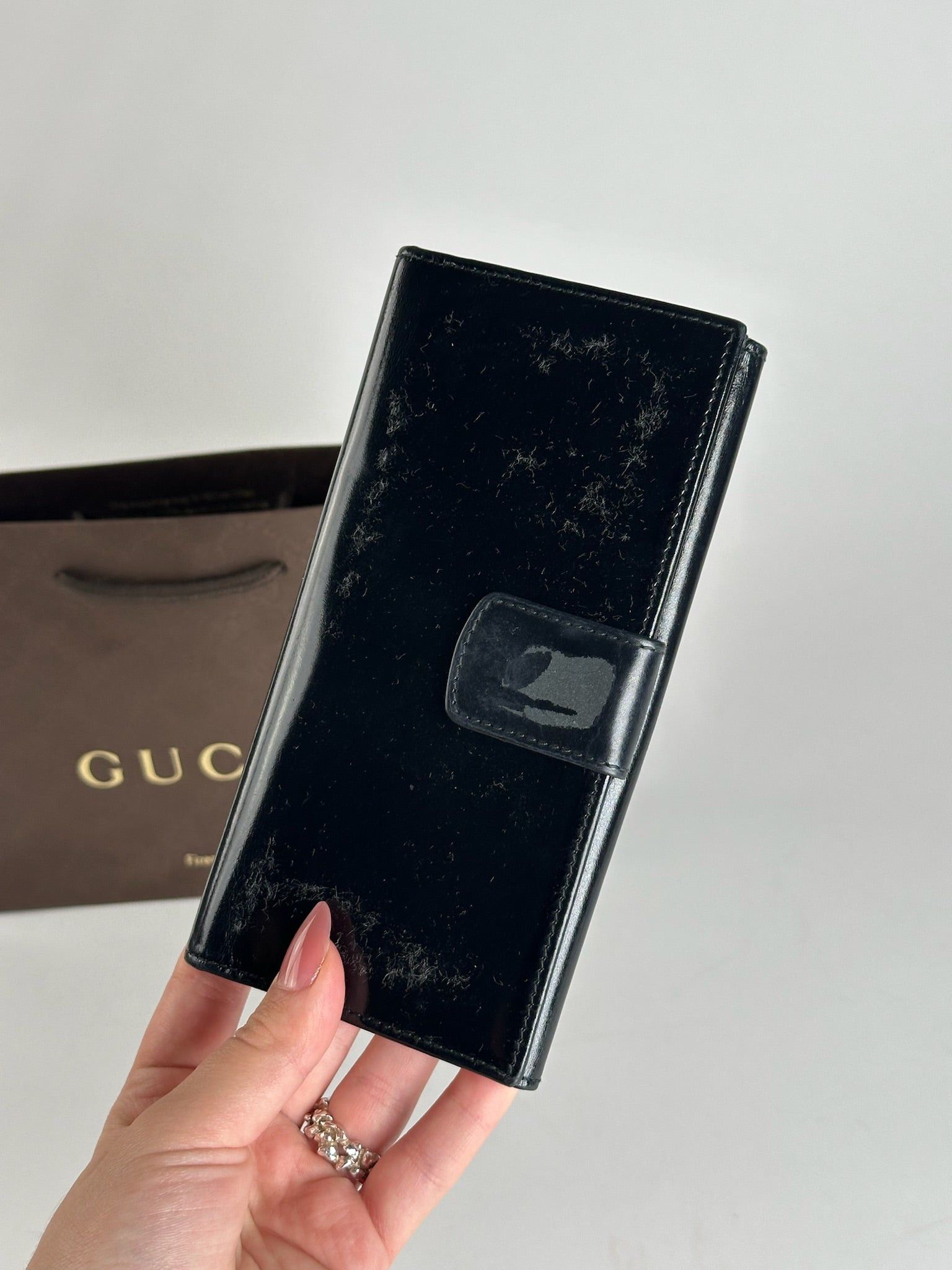 Gucci Vintage Patent Leather Wallet black Size ONE SIZE - 11 Thumbnail