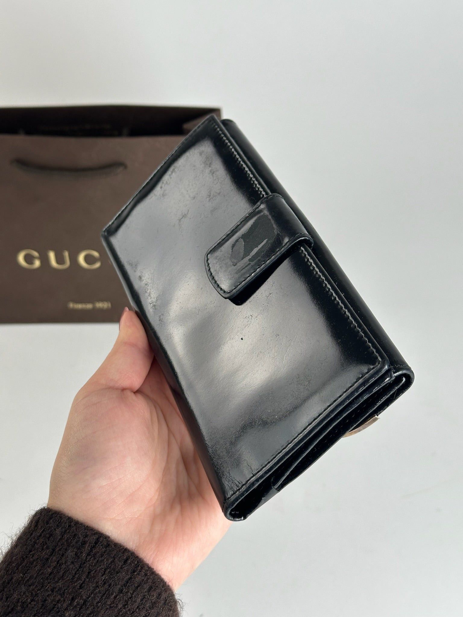 Gucci Vintage Patent Leather Wallet black Size ONE SIZE - 10 Thumbnail