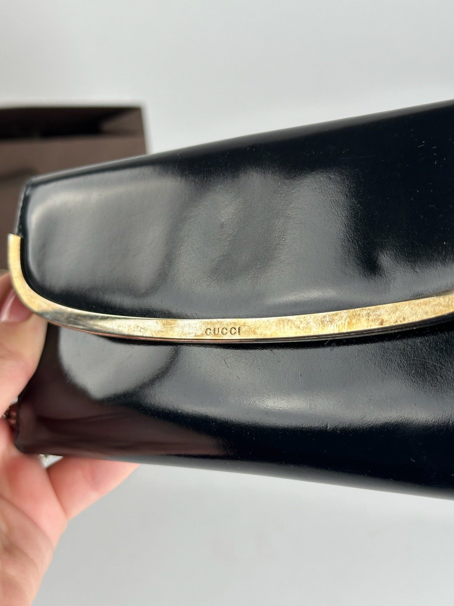 Gucci Vintage Patent Leather Wallet black Size ONE SIZE - 12 Thumbnail