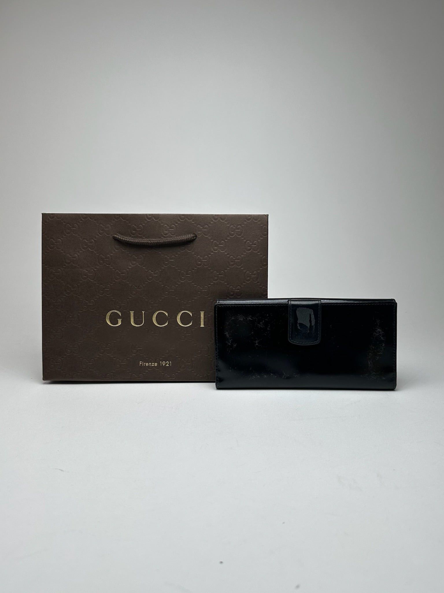 Gucci Vintage Patent Leather Wallet black Size ONE SIZE - 2 Thumbnail