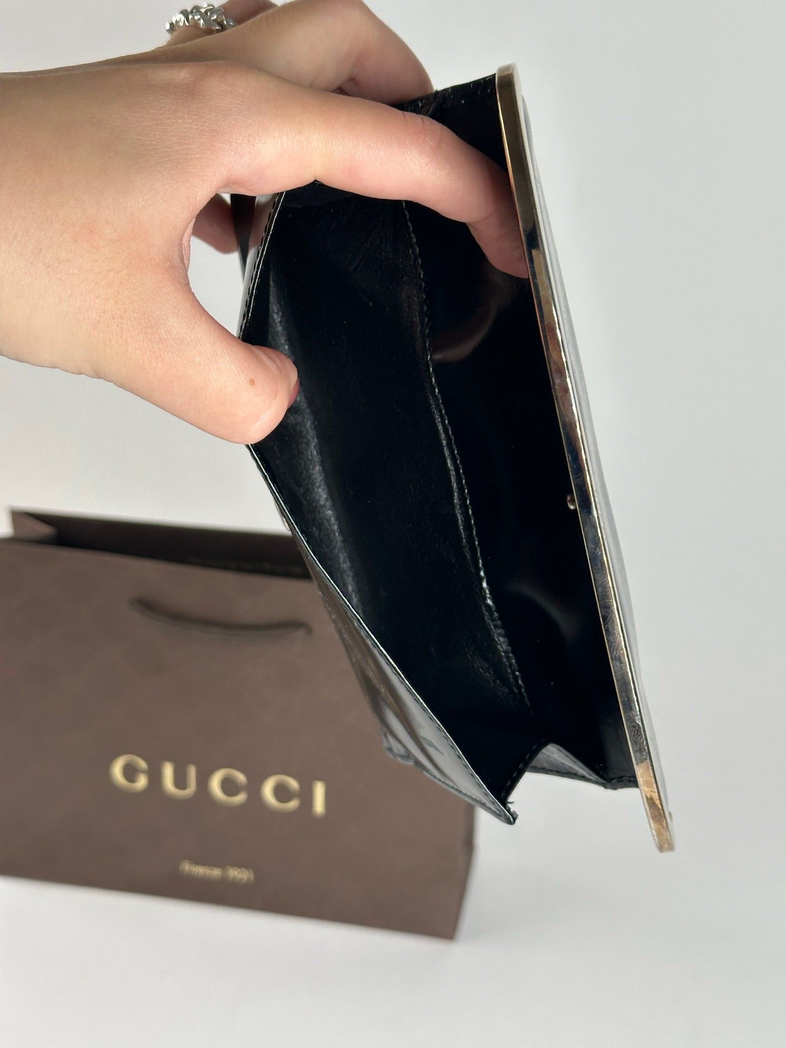Gucci Vintage Patent Leather Wallet black Size ONE SIZE - 6 Thumbnail