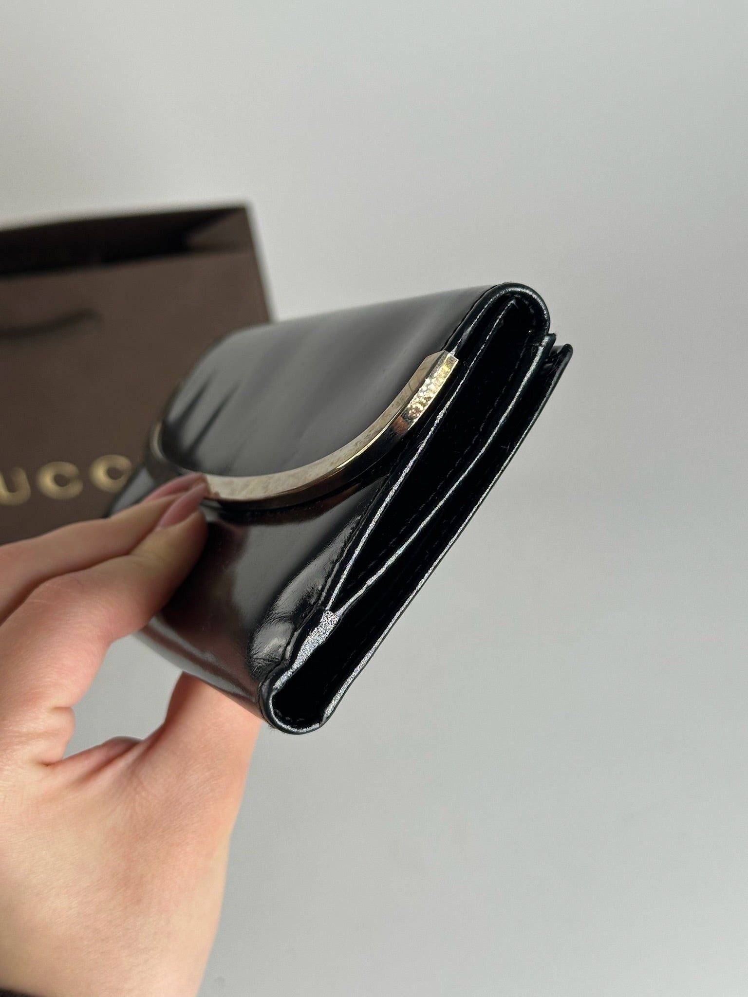 Gucci Vintage Patent Leather Wallet black Size ONE SIZE - 9 Thumbnail