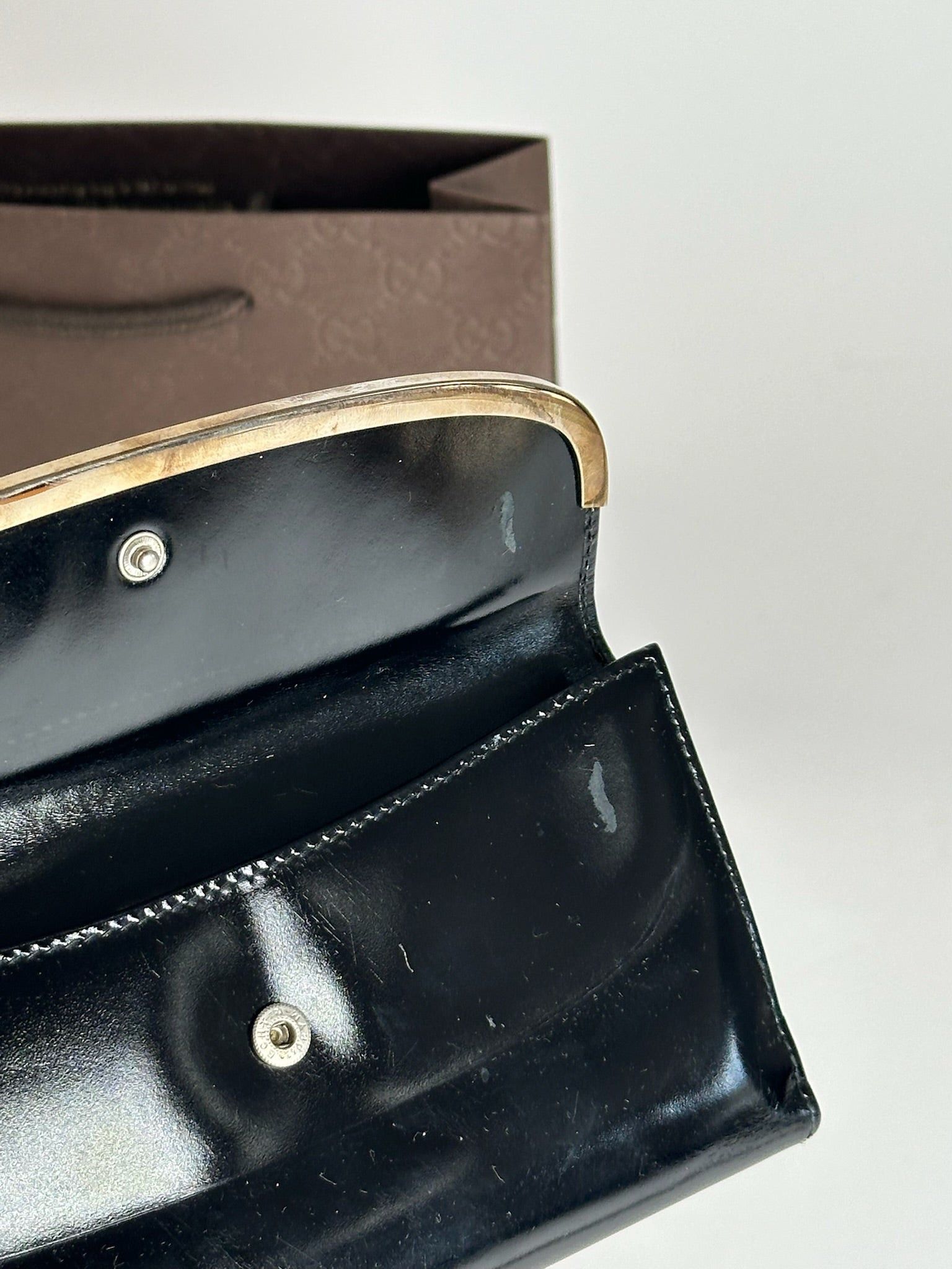 Gucci Vintage Patent Leather Wallet black Size ONE SIZE - 3 Thumbnail