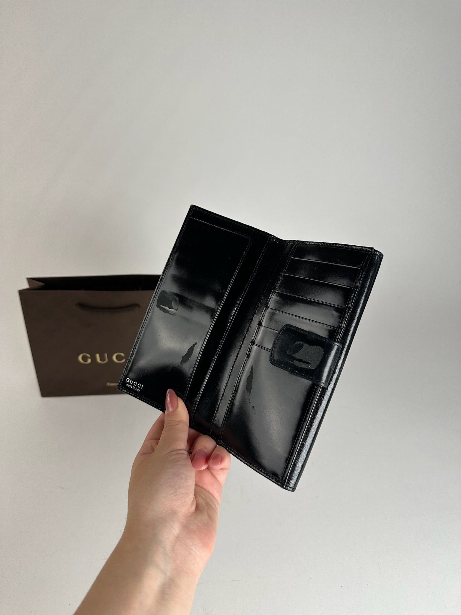 Gucci Vintage Patent Leather Wallet black Size ONE SIZE - 5 Thumbnail