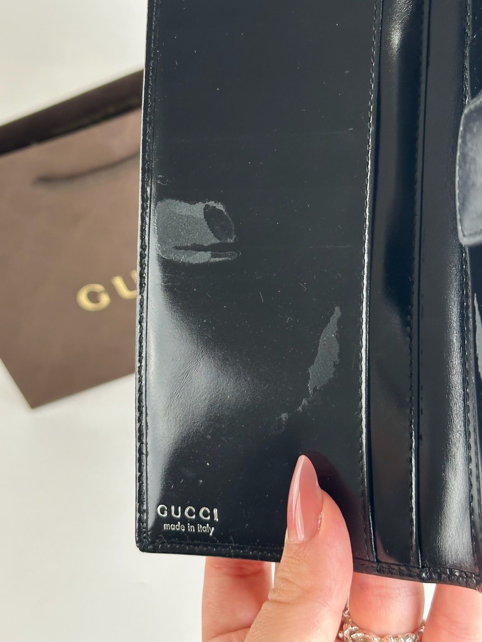 Gucci Vintage Patent Leather Wallet black Size ONE SIZE - 4 Thumbnail