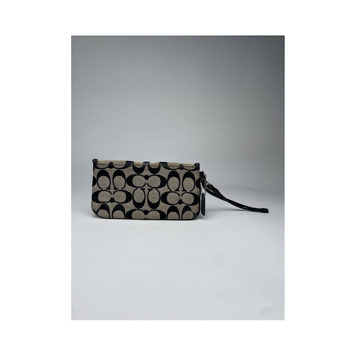 Coach Signature Sufflette Black Cotton Clutch Bag Size ONE SIZE - 2 Thumbnail