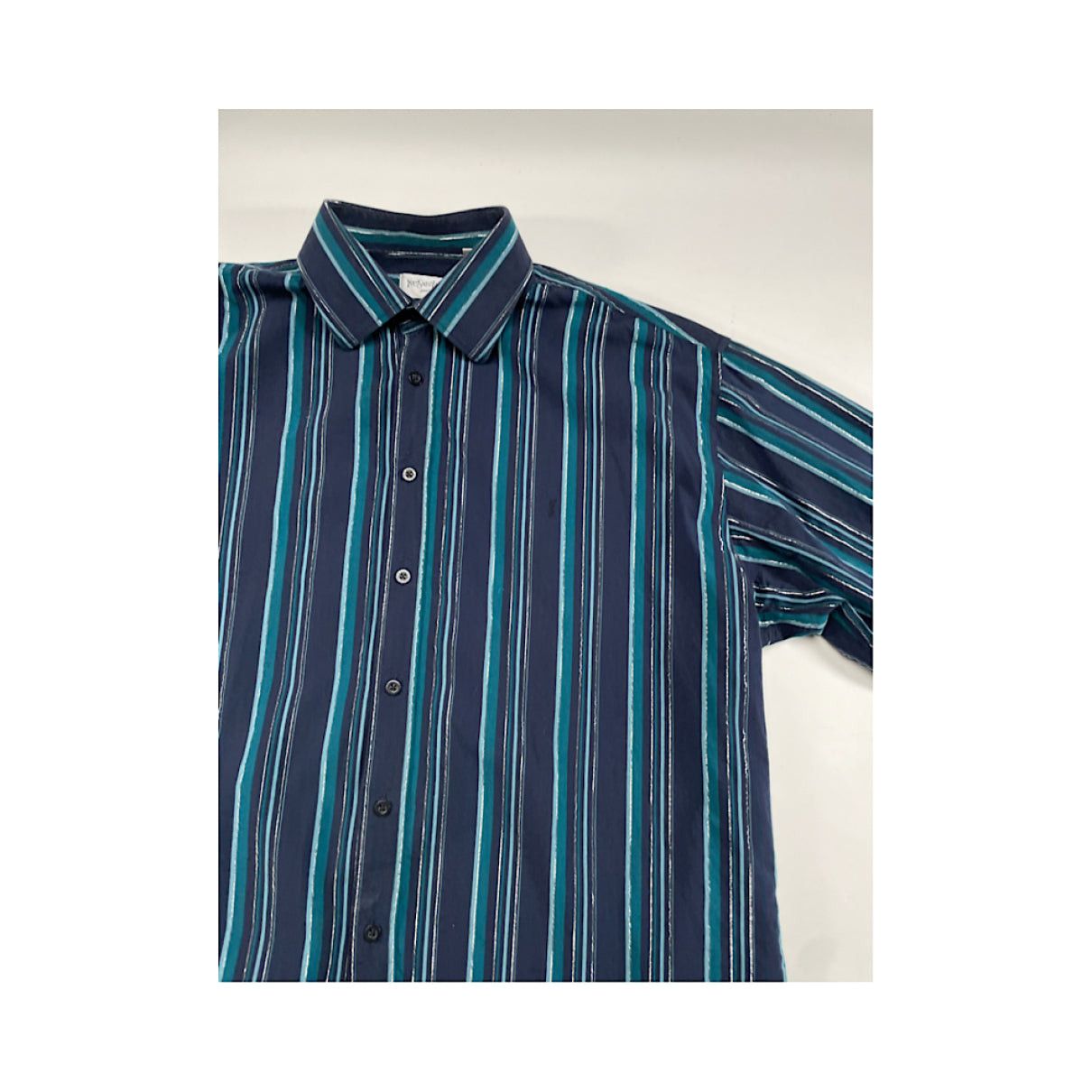 Yves Saint Laurent Black Cotton Shirt Size L / US 10 / IT 46 - 3 Thumbnail