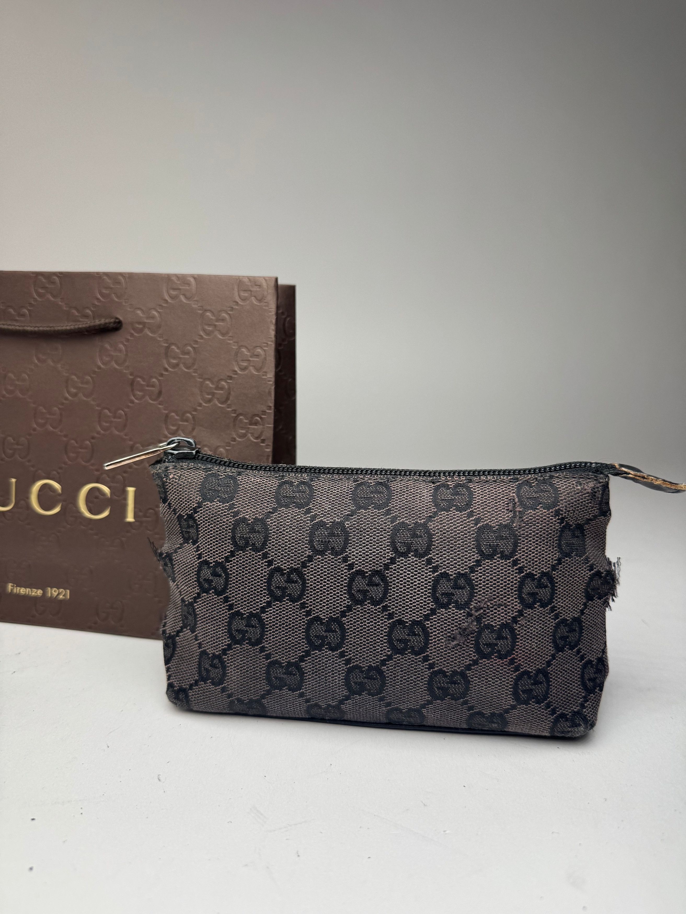 Gucci Vintage Monogram Canvas Leather monogram bag black Size ONE SIZE - 2 Thumbnail