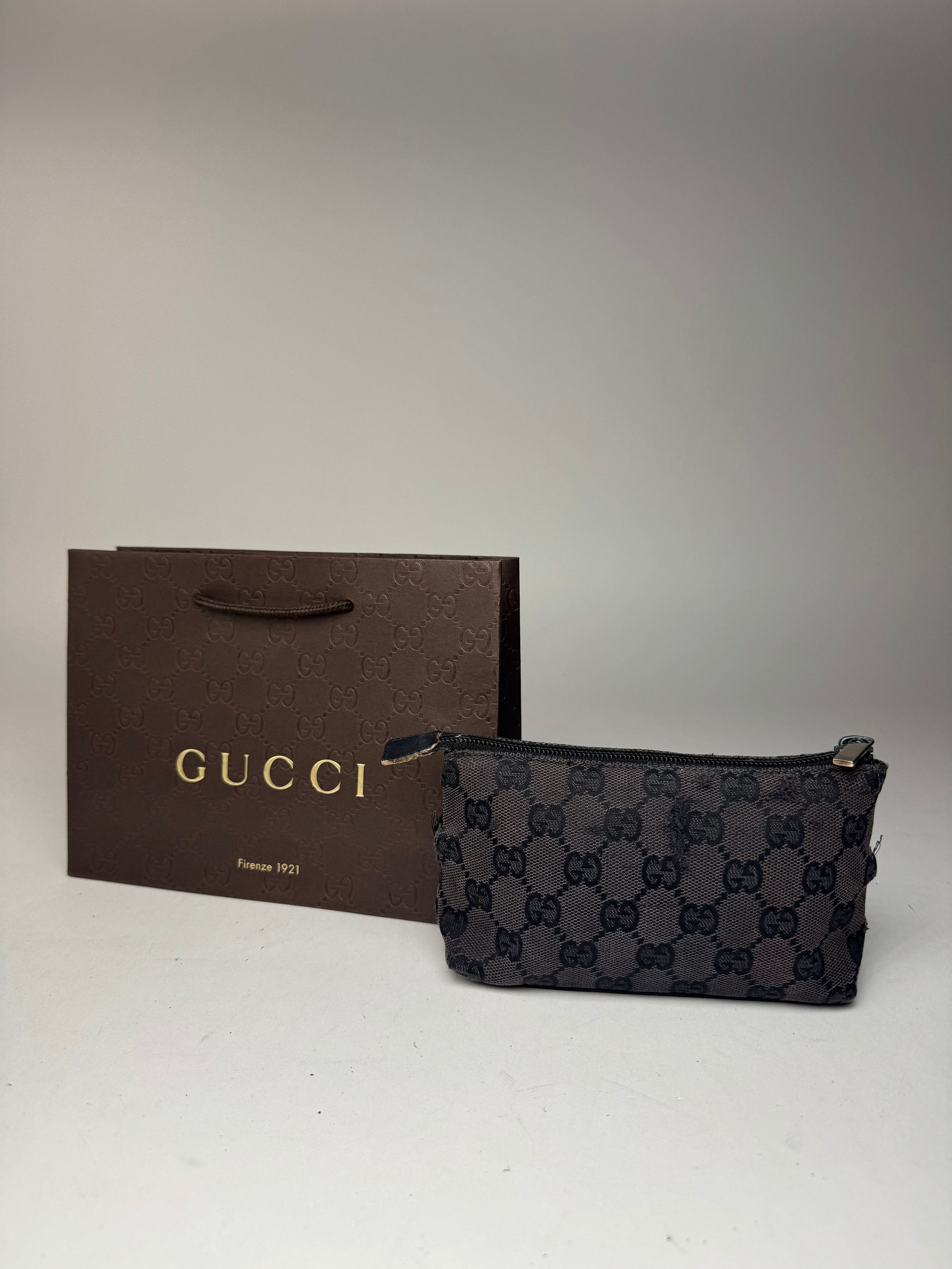 Gucci Vintage Monogram Canvas Leather monogram bag black Size ONE SIZE - 12 Thumbnail