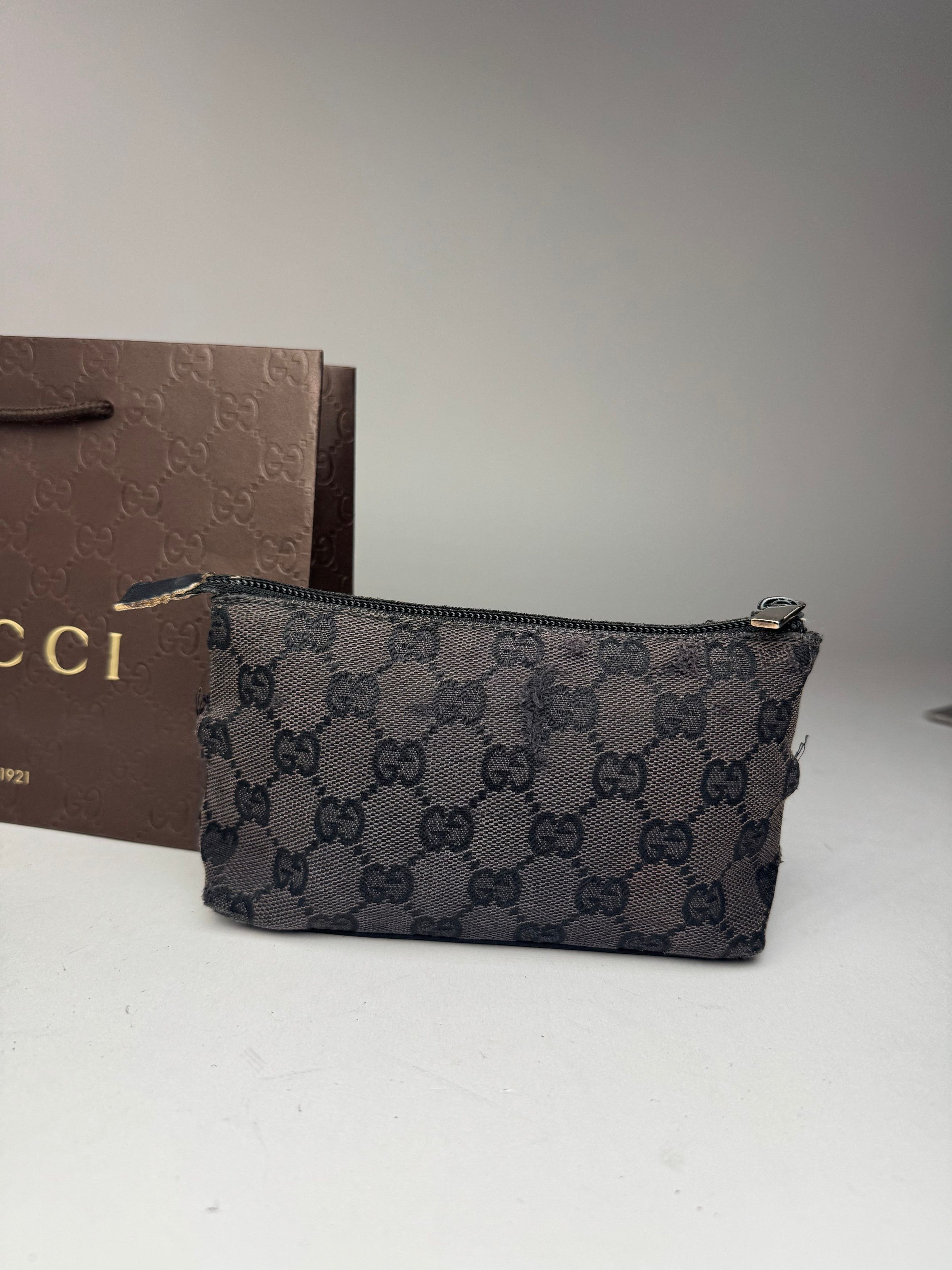 Gucci Vintage Monogram Canvas Leather monogram bag black Size ONE SIZE - 7 Thumbnail