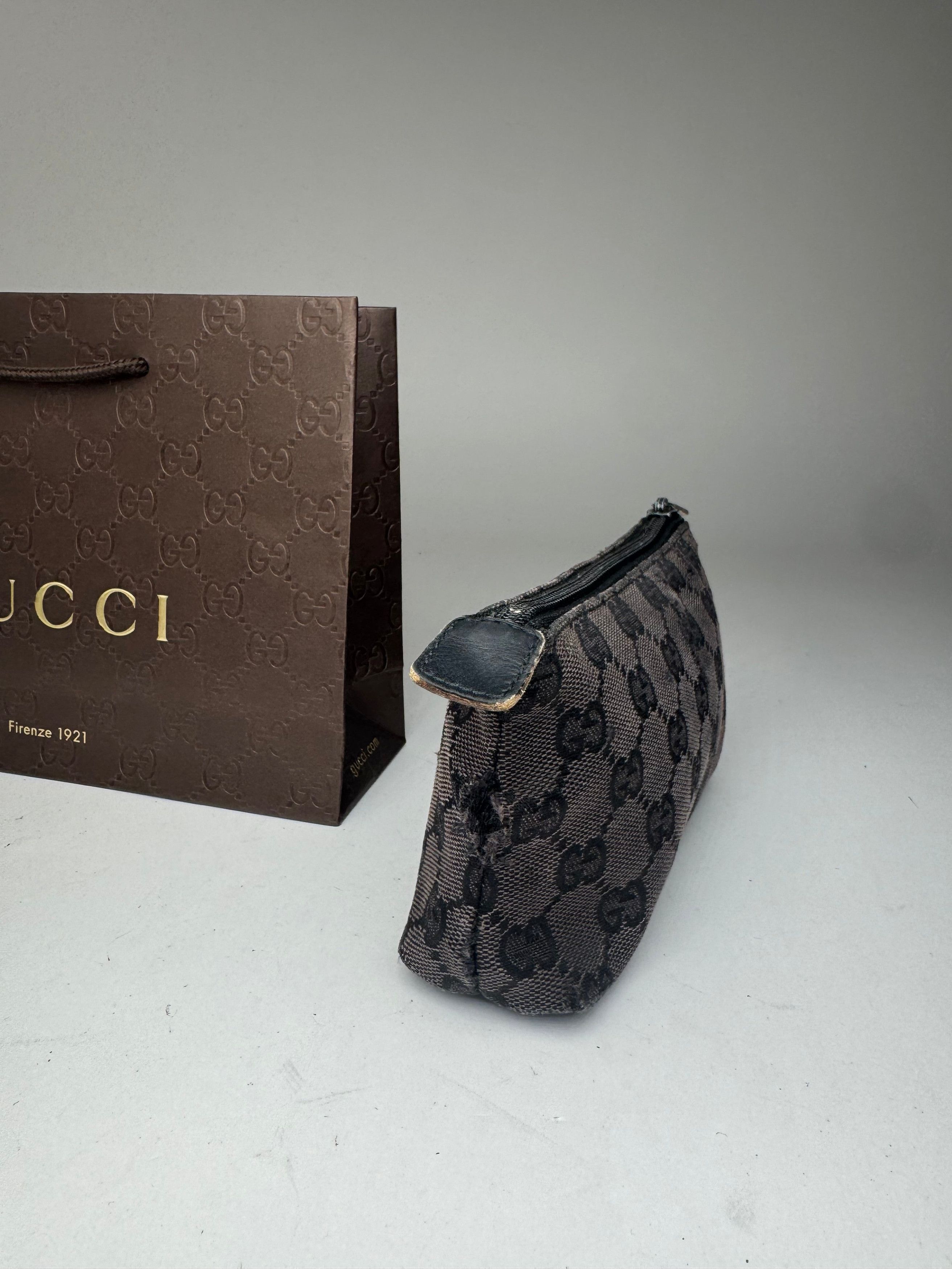 Gucci Vintage Monogram Canvas Leather monogram bag black Size ONE SIZE - 8 Thumbnail