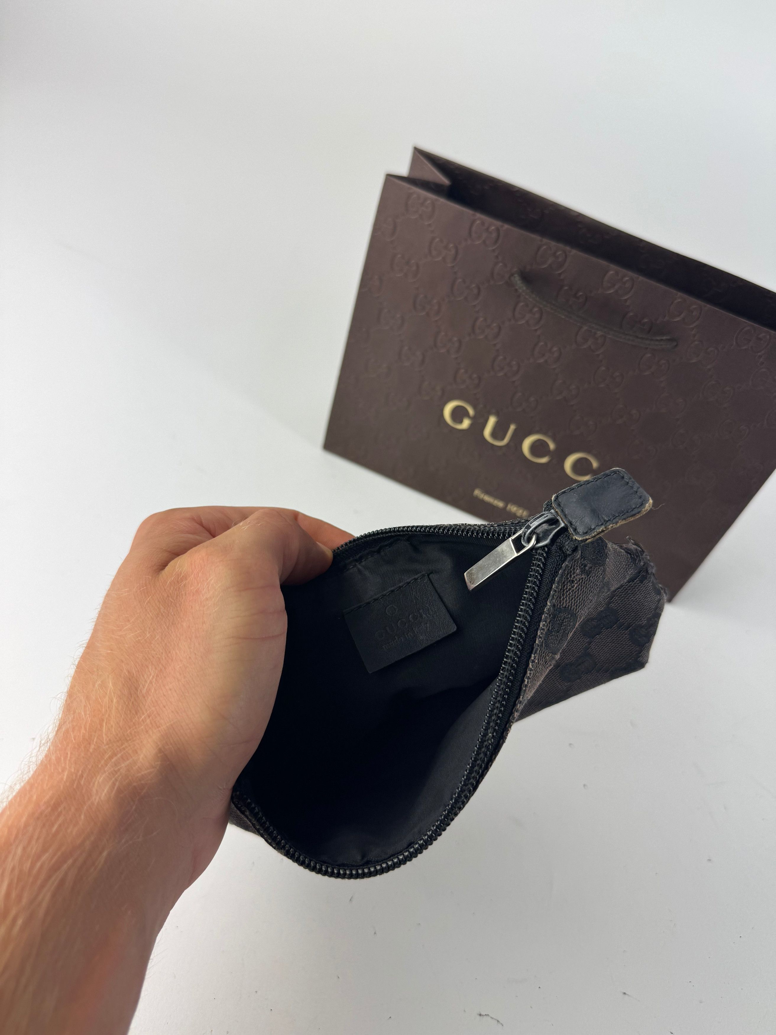 Gucci Vintage Monogram Canvas Leather monogram bag black Size ONE SIZE - 3 Thumbnail