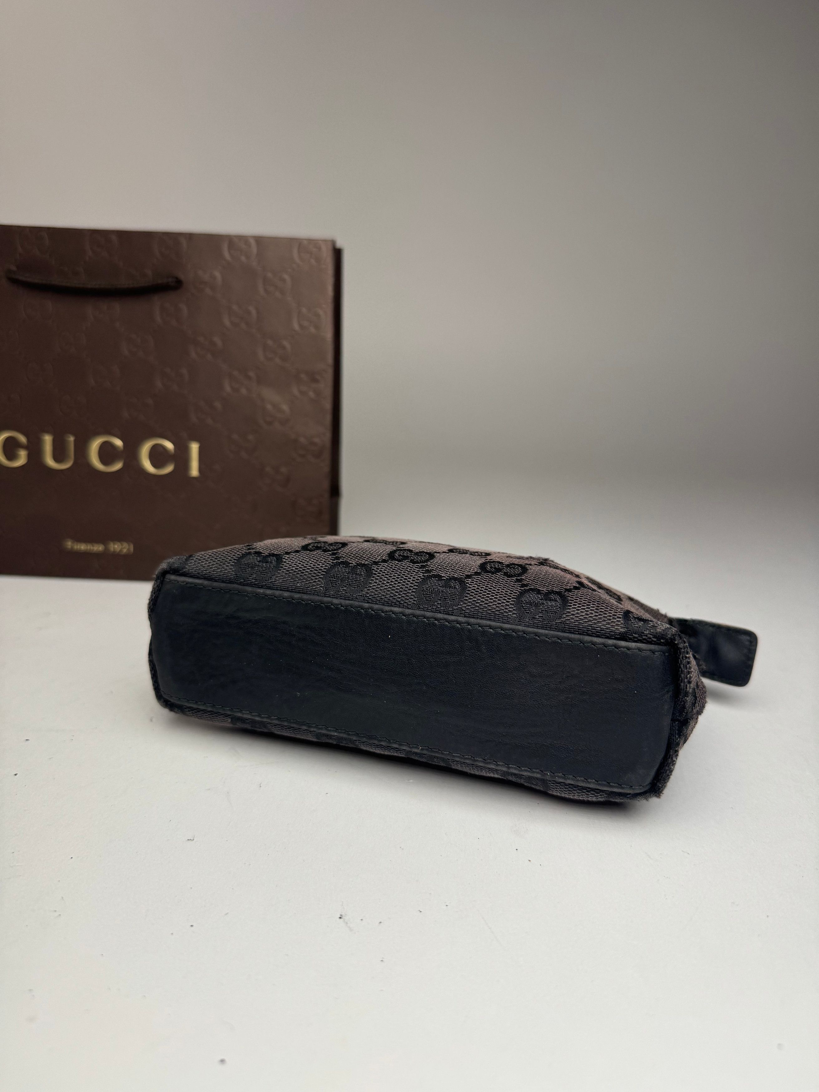 Gucci Vintage Monogram Canvas Leather monogram bag black Size ONE SIZE - 10 Thumbnail