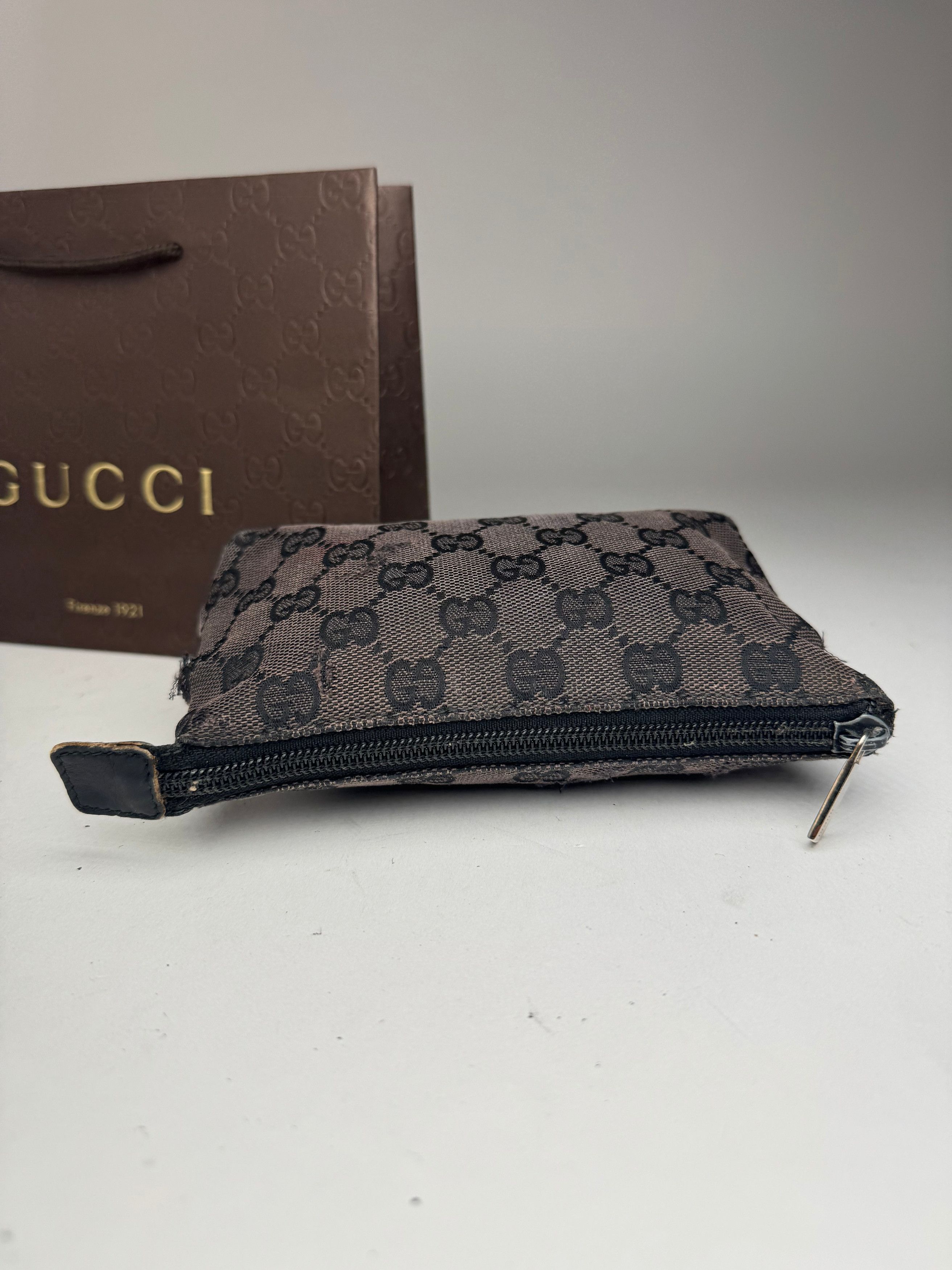 Gucci Vintage Monogram Canvas Leather monogram bag black Size ONE SIZE - 9 Thumbnail