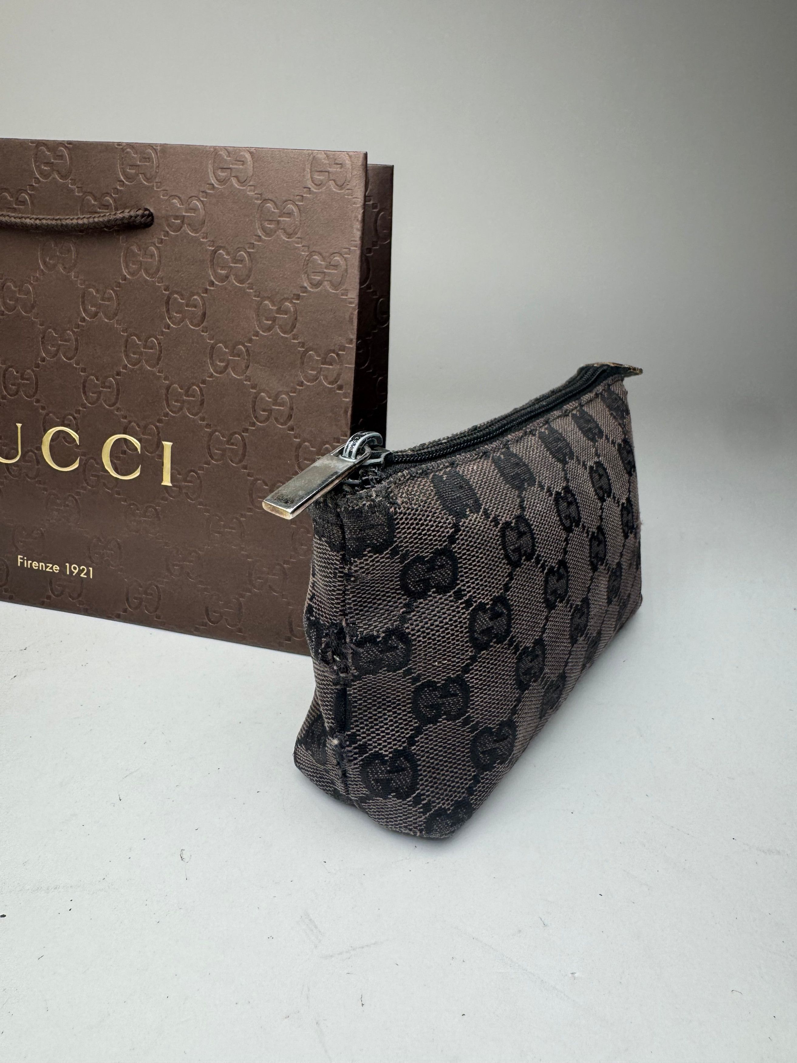 Gucci Vintage Monogram Canvas Leather monogram bag black Size ONE SIZE - 6 Thumbnail