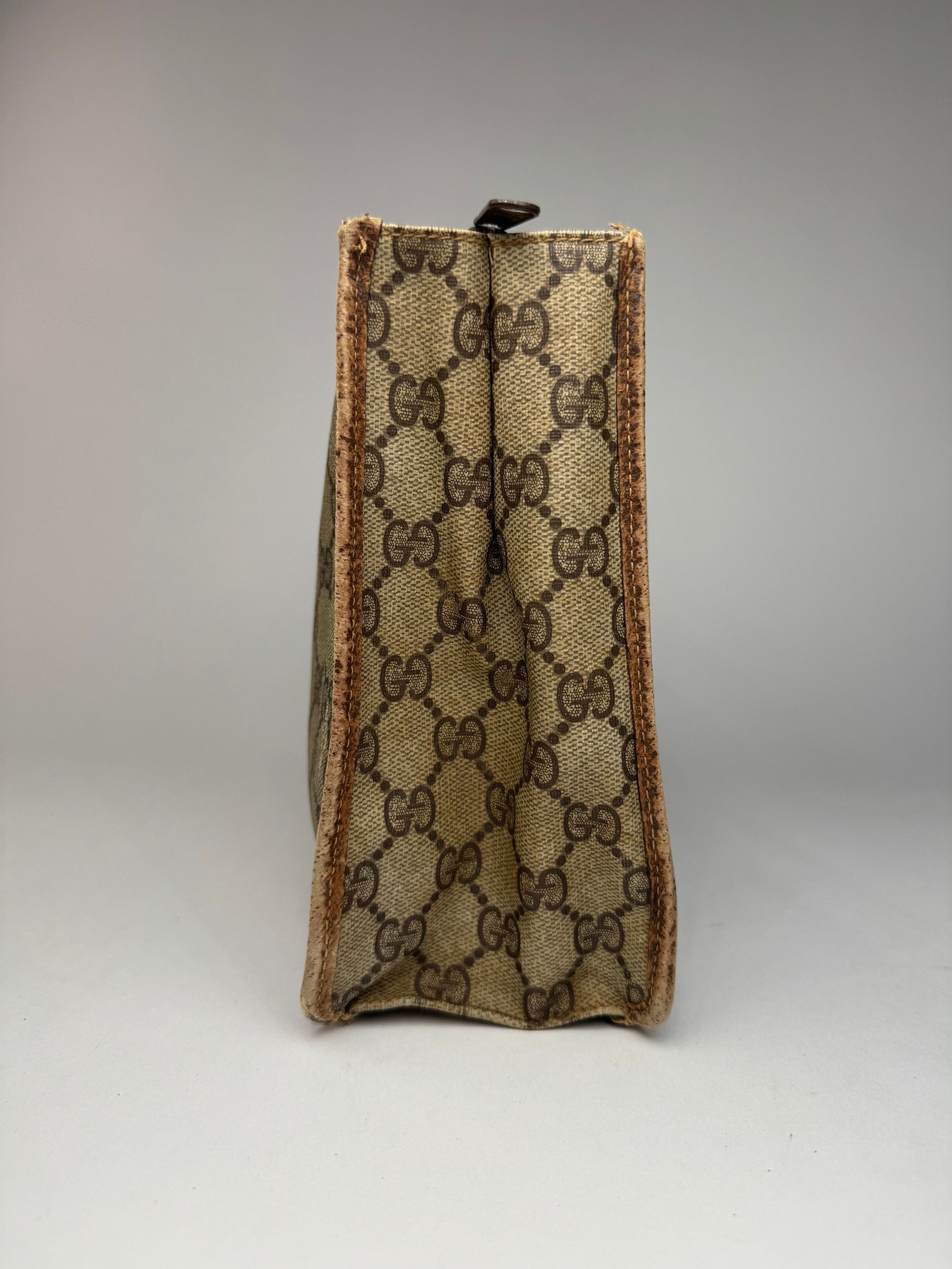 Gucci Vintage Ophidia monogram leather clutch brown grey Size ONE SIZE - 10 Thumbnail