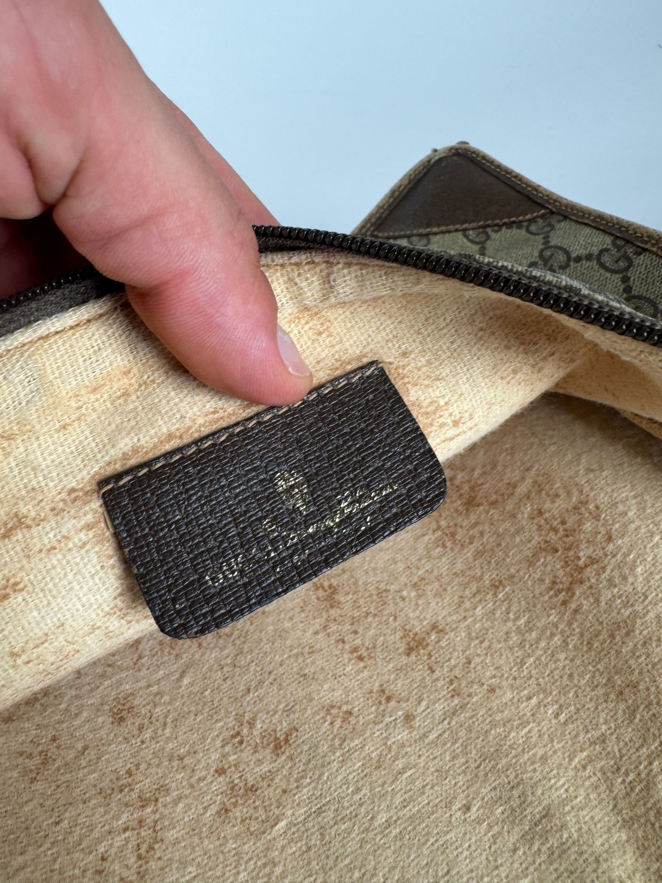Gucci Vintage Ophidia monogram leather clutch brown grey Size ONE SIZE - 6 Thumbnail