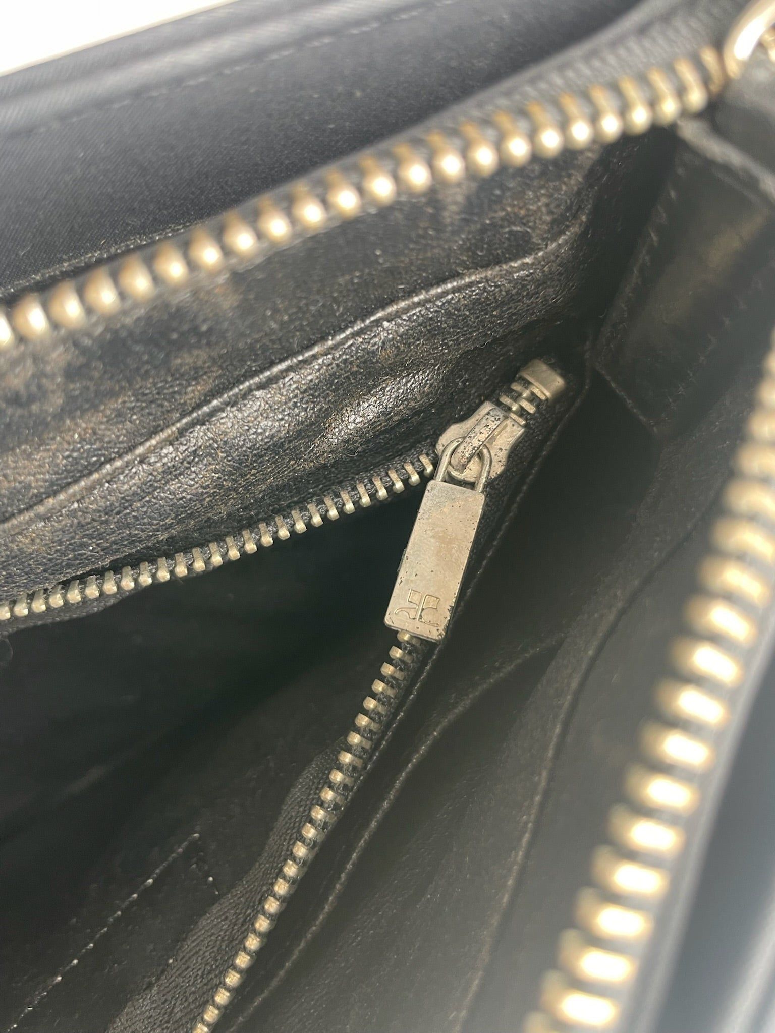 Courreges Vintage Leather Bag Black Size ONE SIZE - 5 Thumbnail