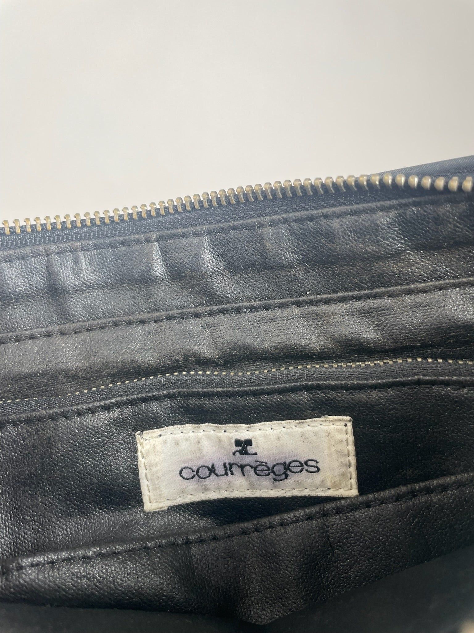 Courreges Vintage Leather Bag Black Size ONE SIZE - 7 Thumbnail