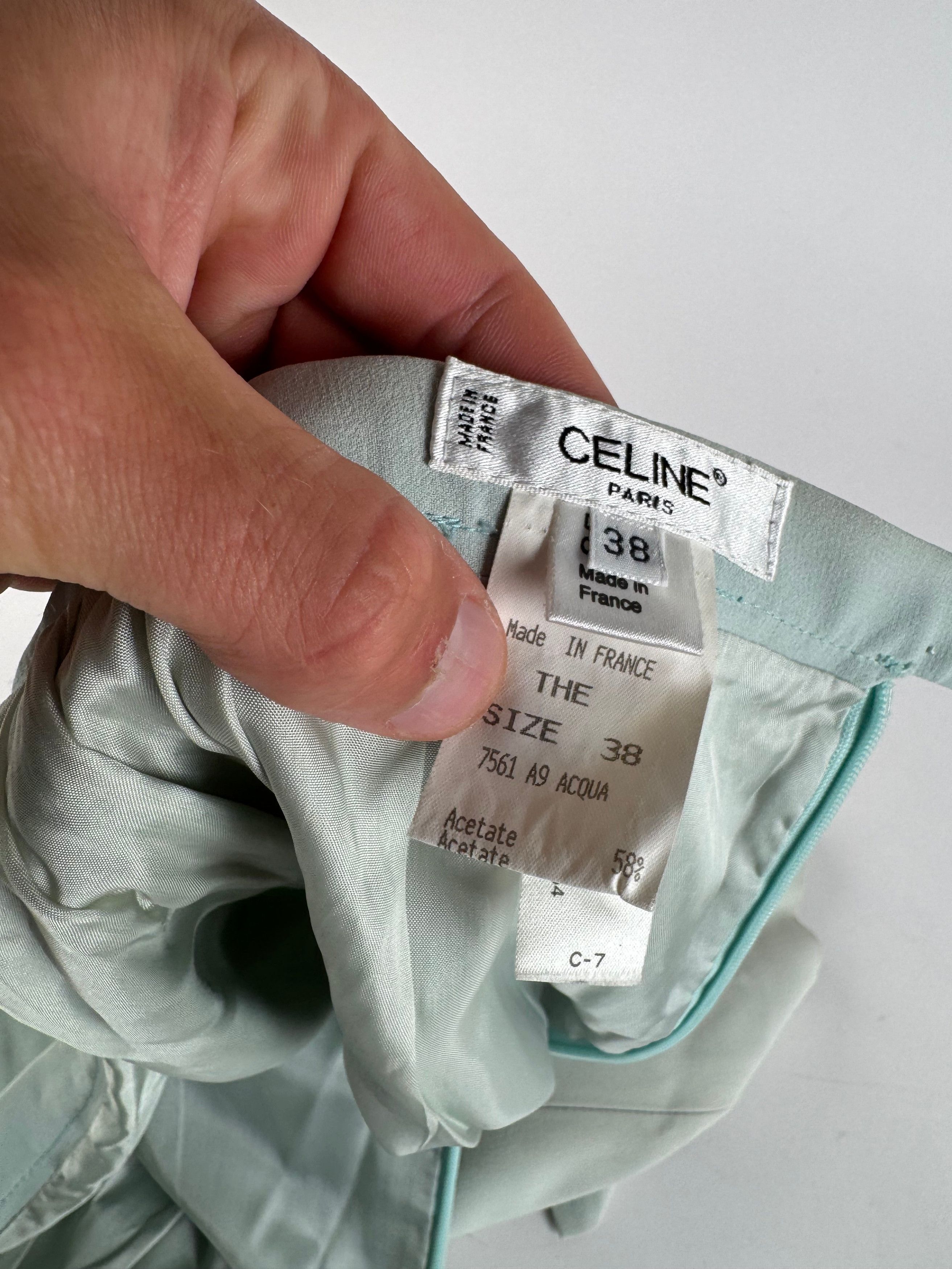 Celine Vintage Skirt turquoise S Size 30" / US 8 / IT 44 - 8 Thumbnail