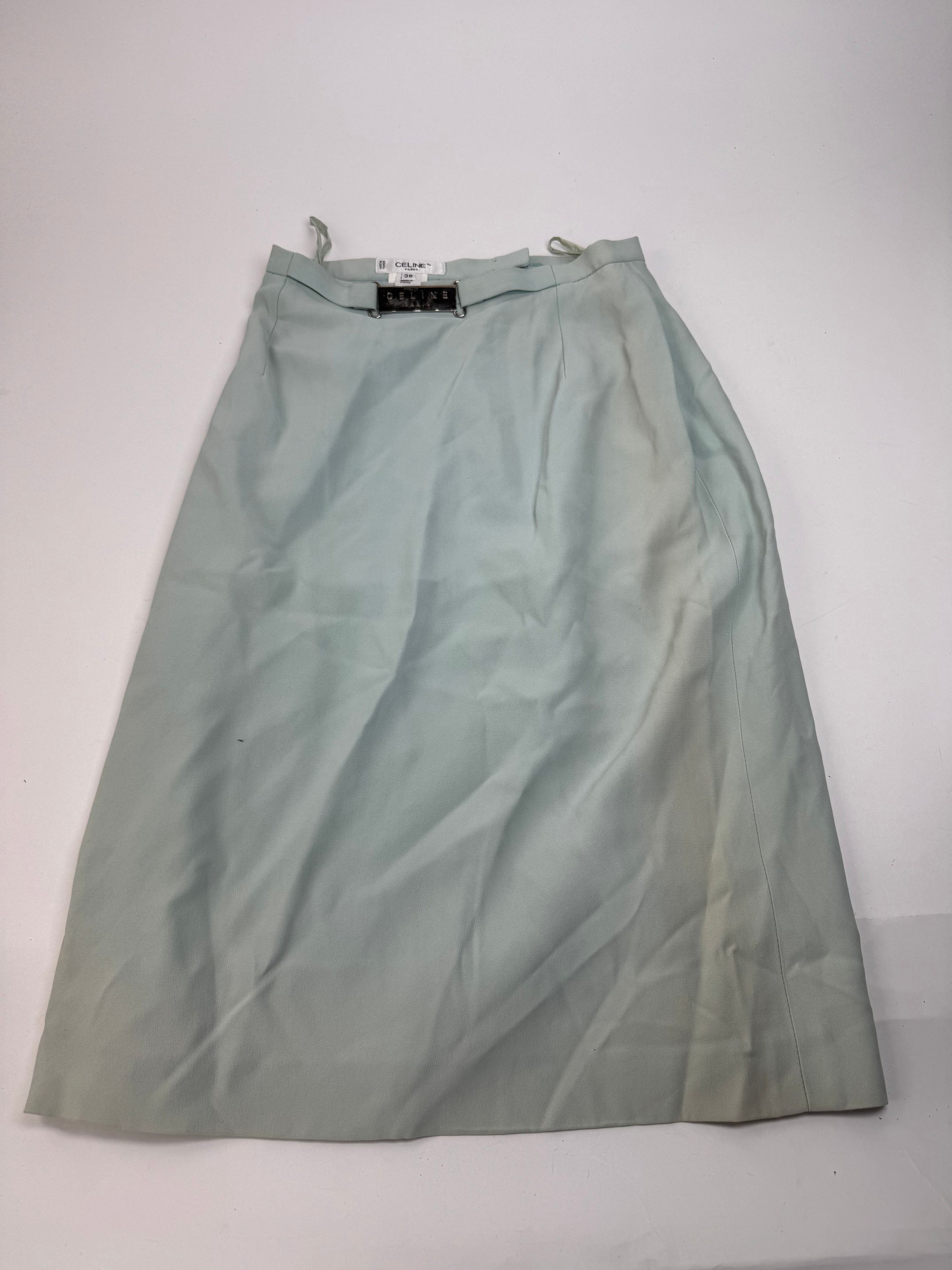 Celine Vintage Skirt turquoise S Size 30" / US 8 / IT 44 - 13 Thumbnail