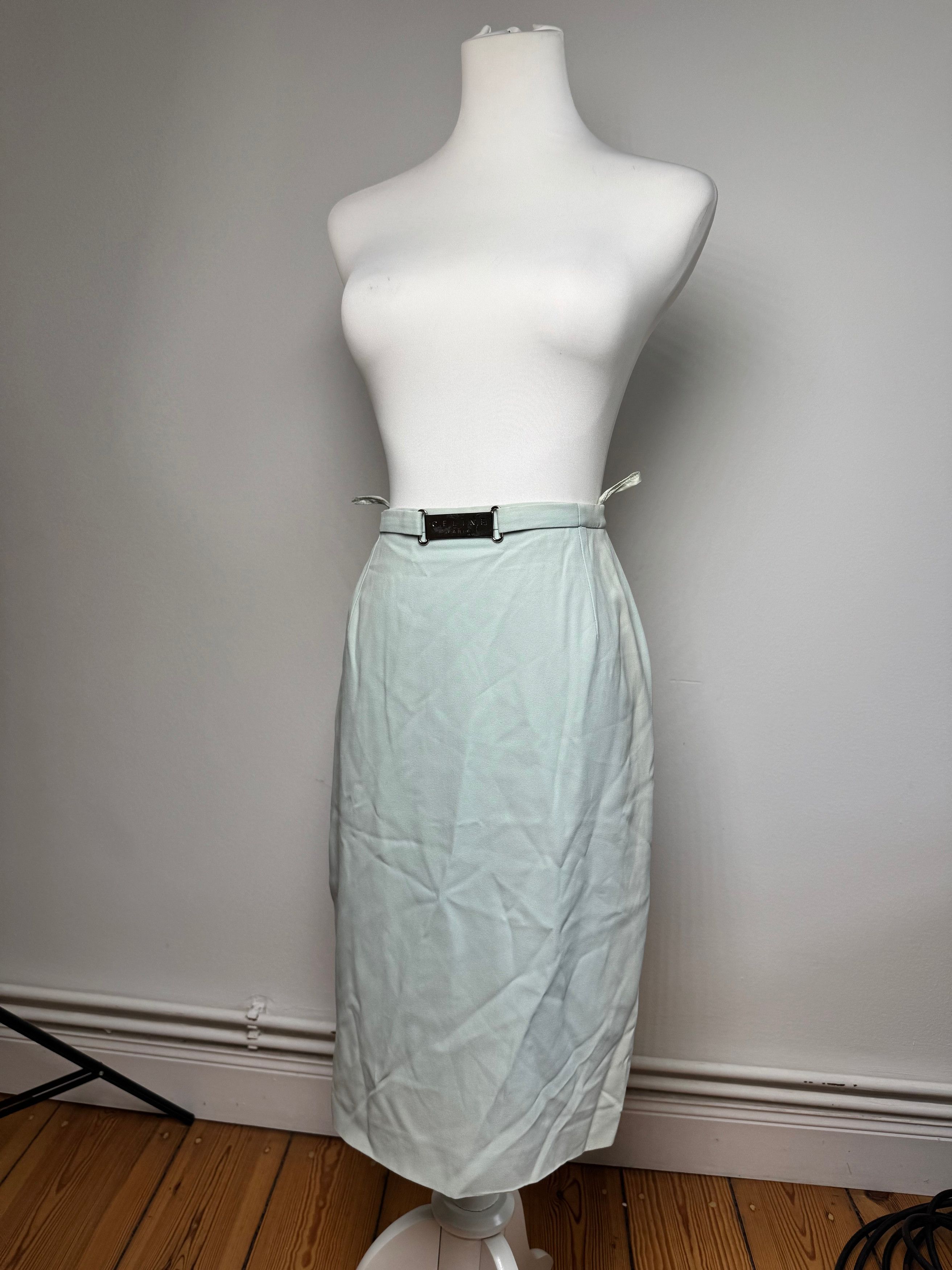 Celine Vintage Skirt turquoise S Size 30" / US 8 / IT 44 - 14 Thumbnail