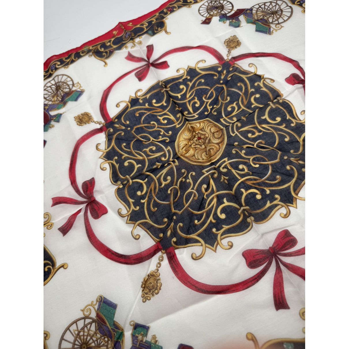Celine Black Silk Scarf Size ONE SIZE - 2 Thumbnail