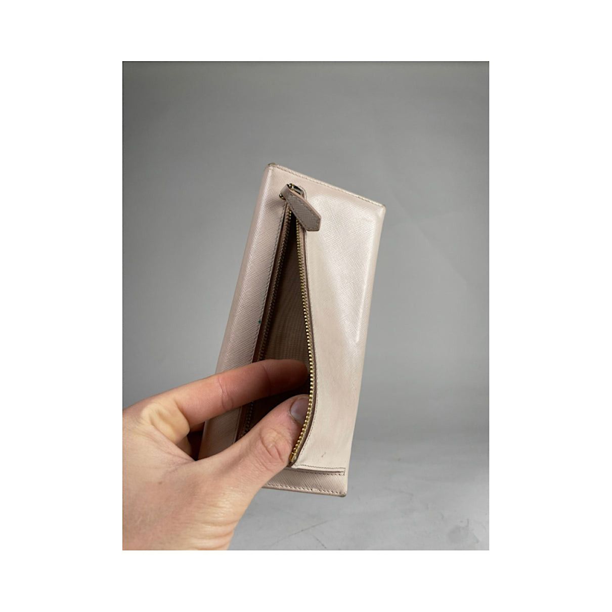 Prada Beige Leather Wallet Size ONE SIZE - 3 Thumbnail