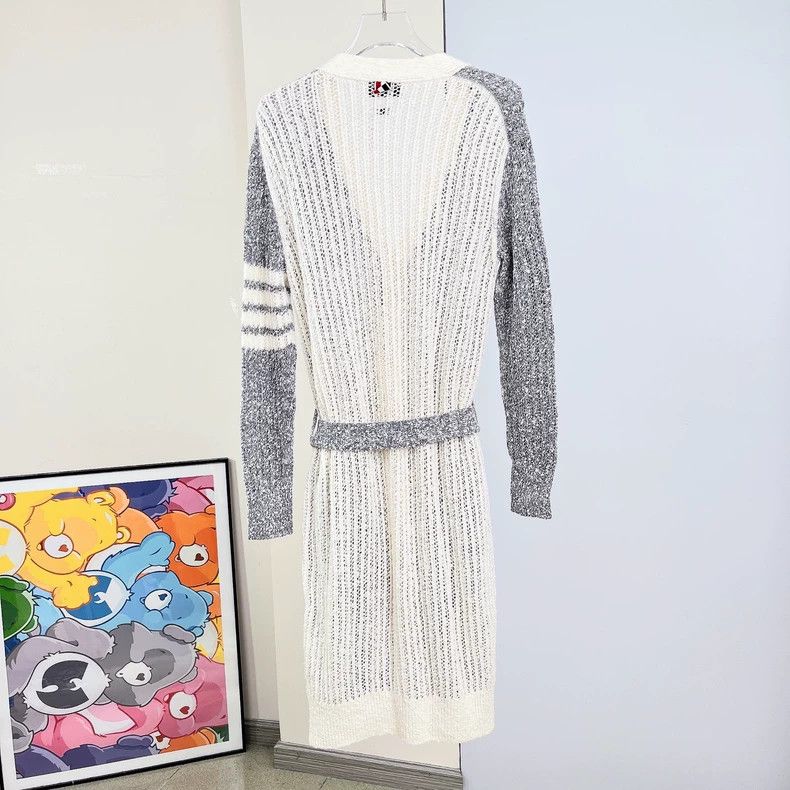Thom Browne Thom Browne Gray Knit Long Cardigan - dmc Size US M / EU 48-50 / 2 - 2 Thumbnail