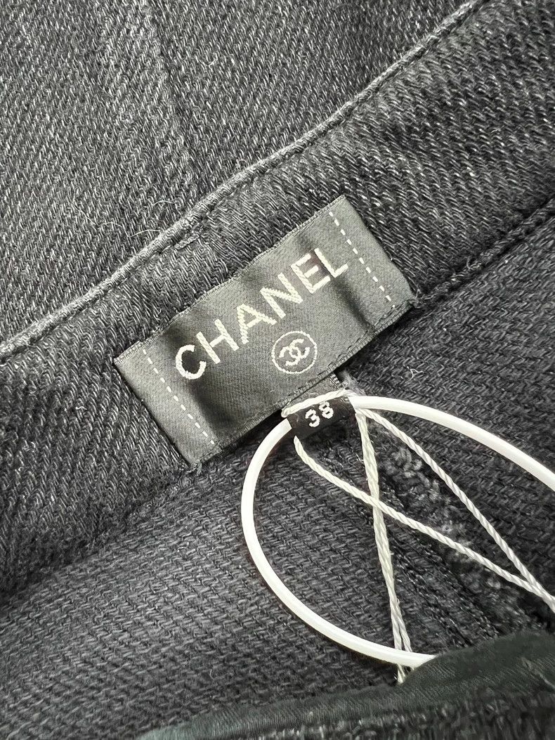 Chanel Chanel Black High-Waist Denim Wide-Leg Pants - dmc Size US 32 / EU 48 - 4 Thumbnail