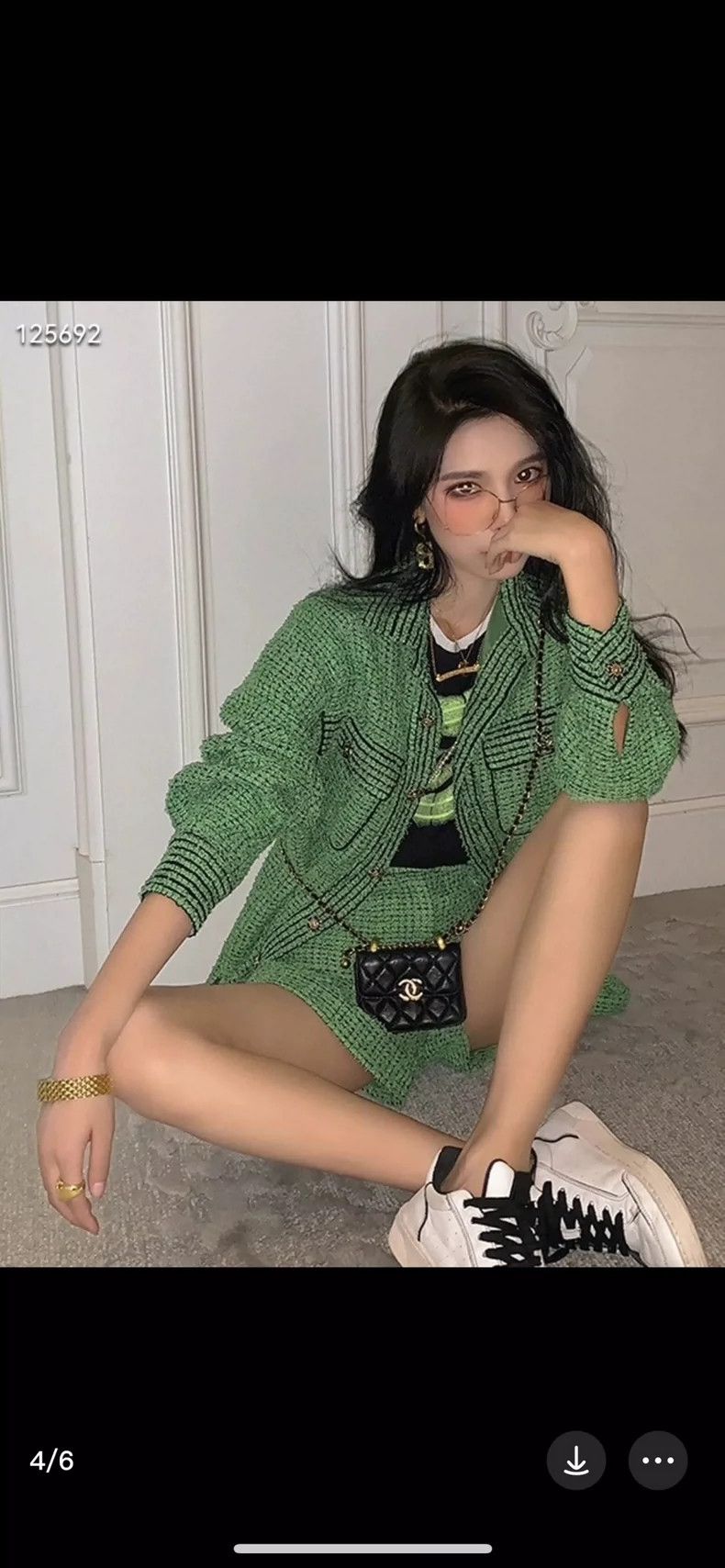 Chanel Chanel Green Tweed Shorts - dmc Size US 30 / EU 46 - 6 Thumbnail