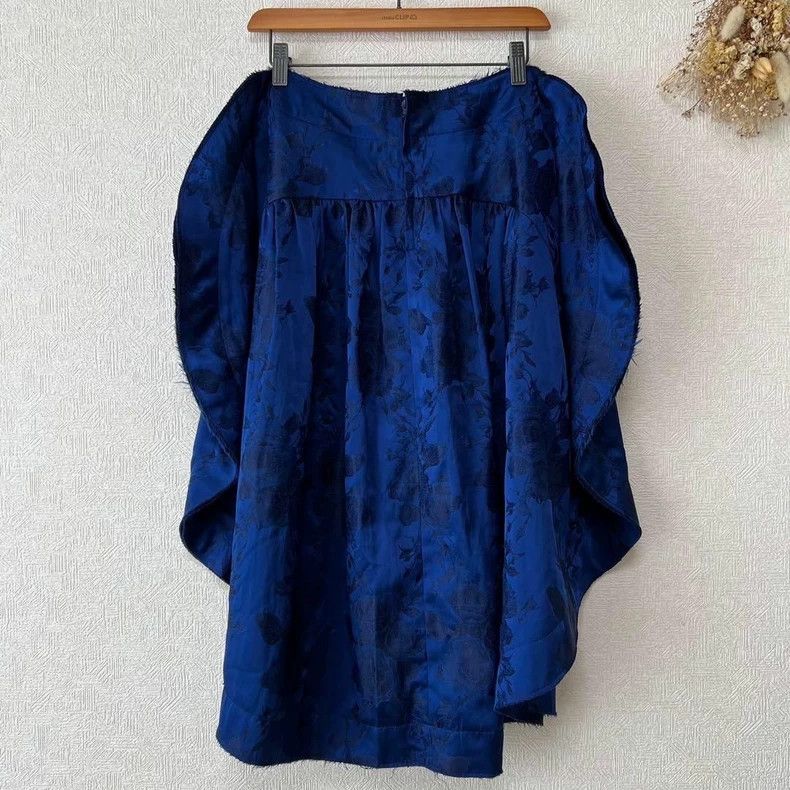 Comme des Garcons COMME des GARCONS Blue Satin Skirt - dmc Size US 30 / EU 46 - 4 Thumbnail