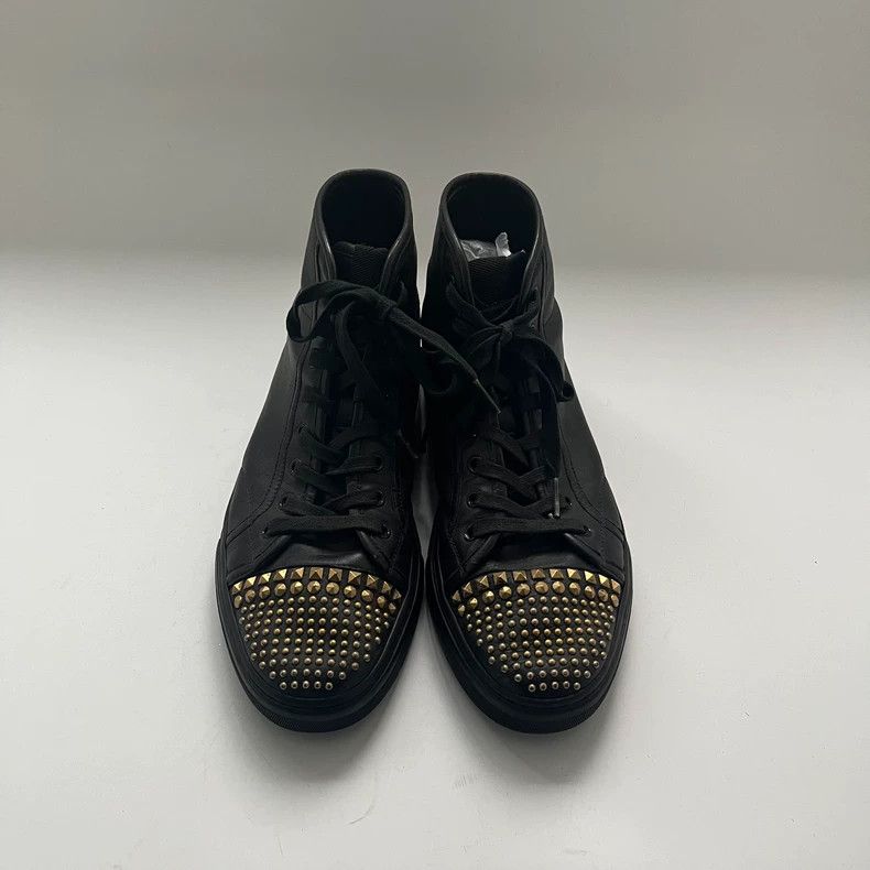 Balenciaga Black Studded High-Top Leather Shoes - dmc Size US 10 / EU 43 - 3 Thumbnail
