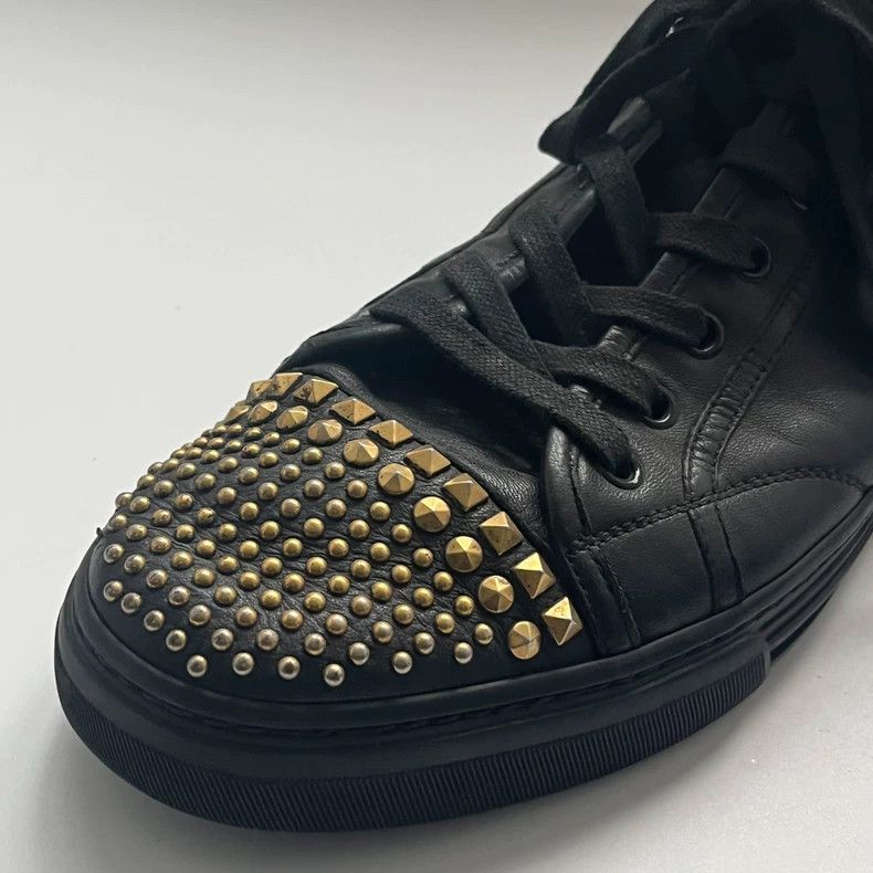 Balenciaga Black Studded High-Top Leather Shoes - dmc Size US 10 / EU 43 - 7 Thumbnail