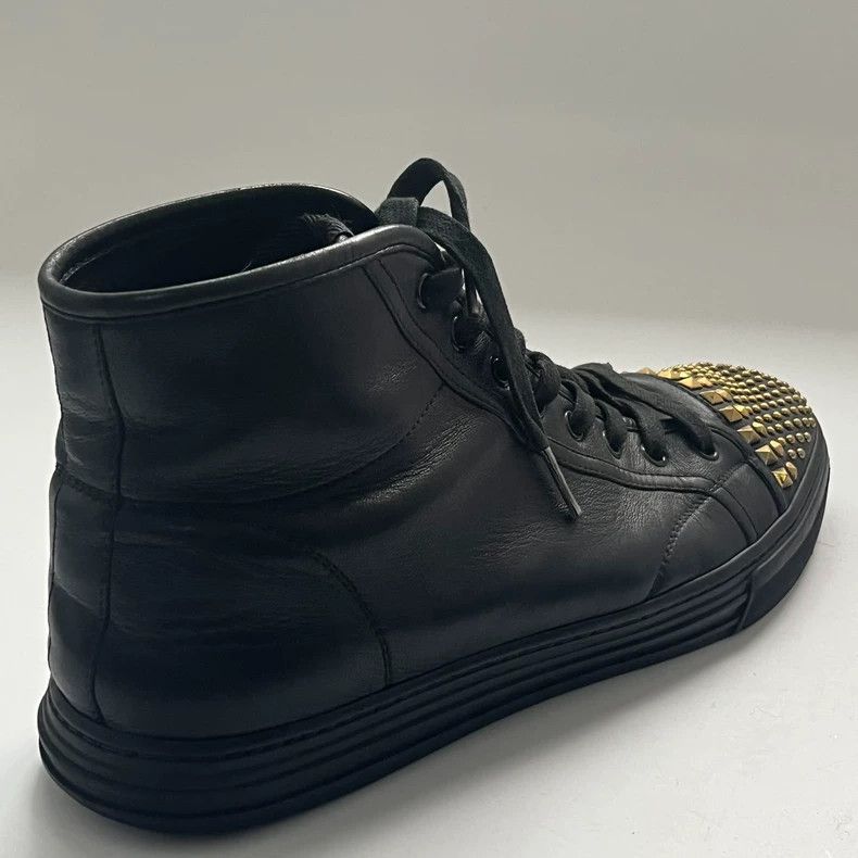 Balenciaga Black Studded High-Top Leather Shoes - dmc Size US 10 / EU 43 - 6 Thumbnail
