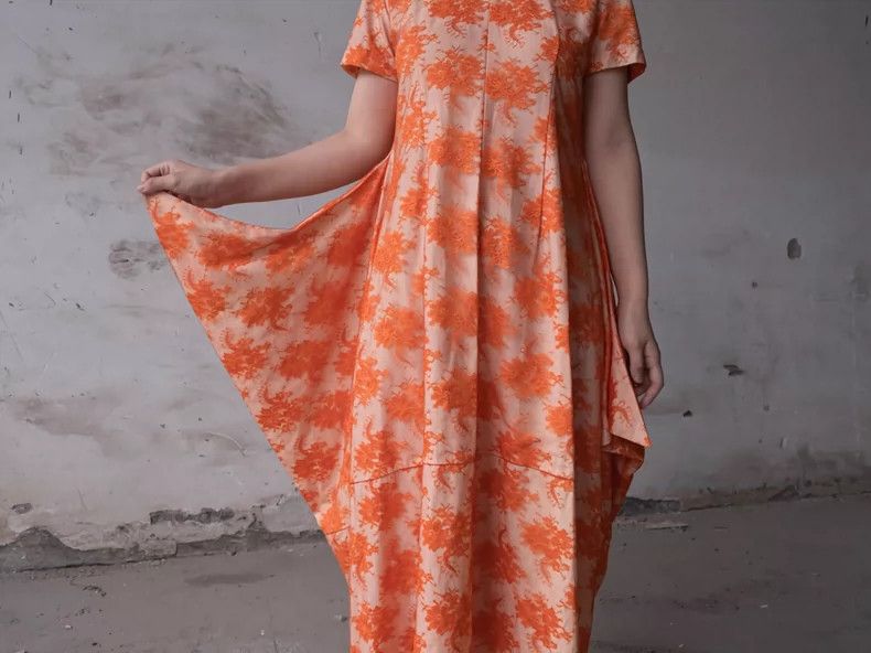 Comme des Garcons COMME des GARCONS Orange Embroidered Dress - dmc Size US 30 / EU 46 - 5 Thumbnail