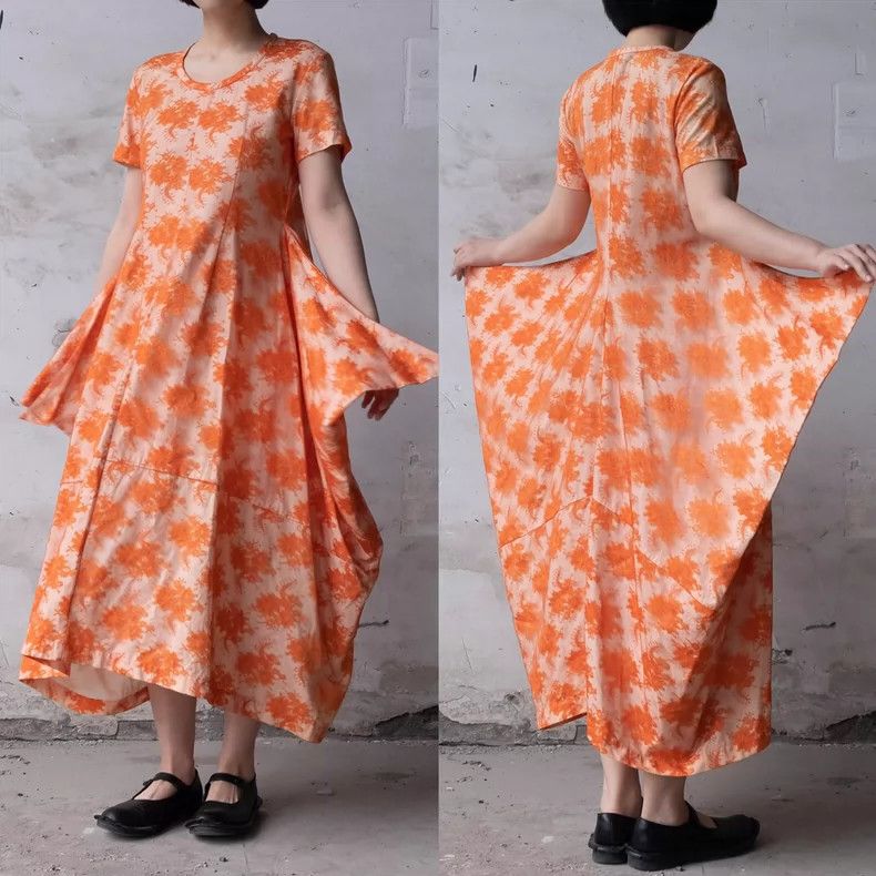 Comme des Garcons COMME des GARCONS Orange Embroidered Dress - dmc Size US 30 / EU 46 - 2 Thumbnail