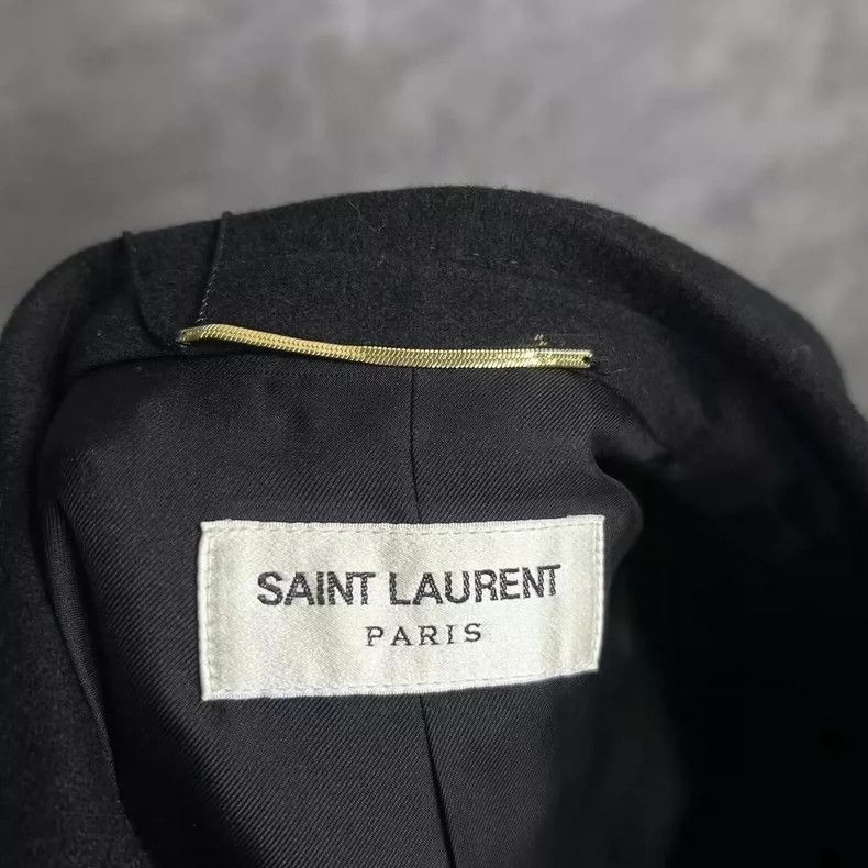 Saint Laurent Paris Saint Laurent Black Wool Logo Blazer Jacket - dmc Size US S / EU 44-46 / 1 - 4 Thumbnail