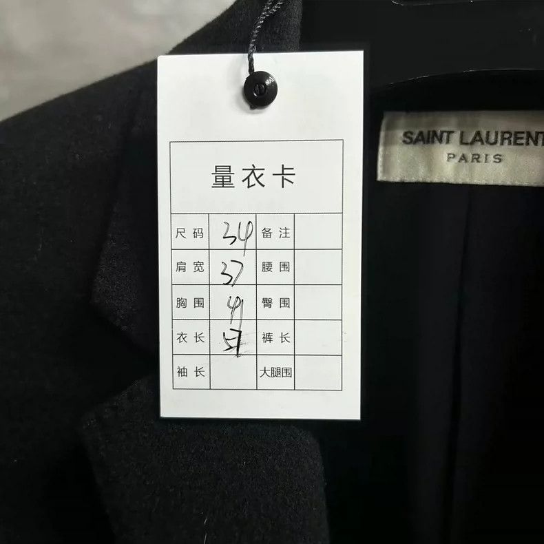 Saint Laurent Paris Saint Laurent Black Wool Logo Blazer Jacket - dmc Size US S / EU 44-46 / 1 - 6 Thumbnail