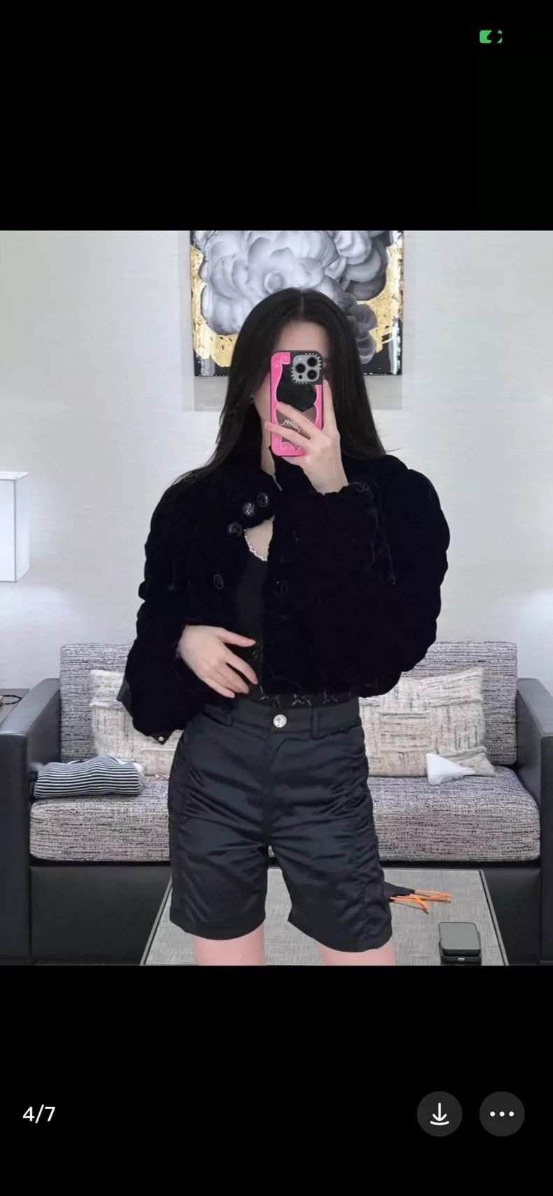 Chanel Chanel 21 Pleated Silk Mid-Length Shorts - dmc Size US 30 / EU 46 - 7 Thumbnail