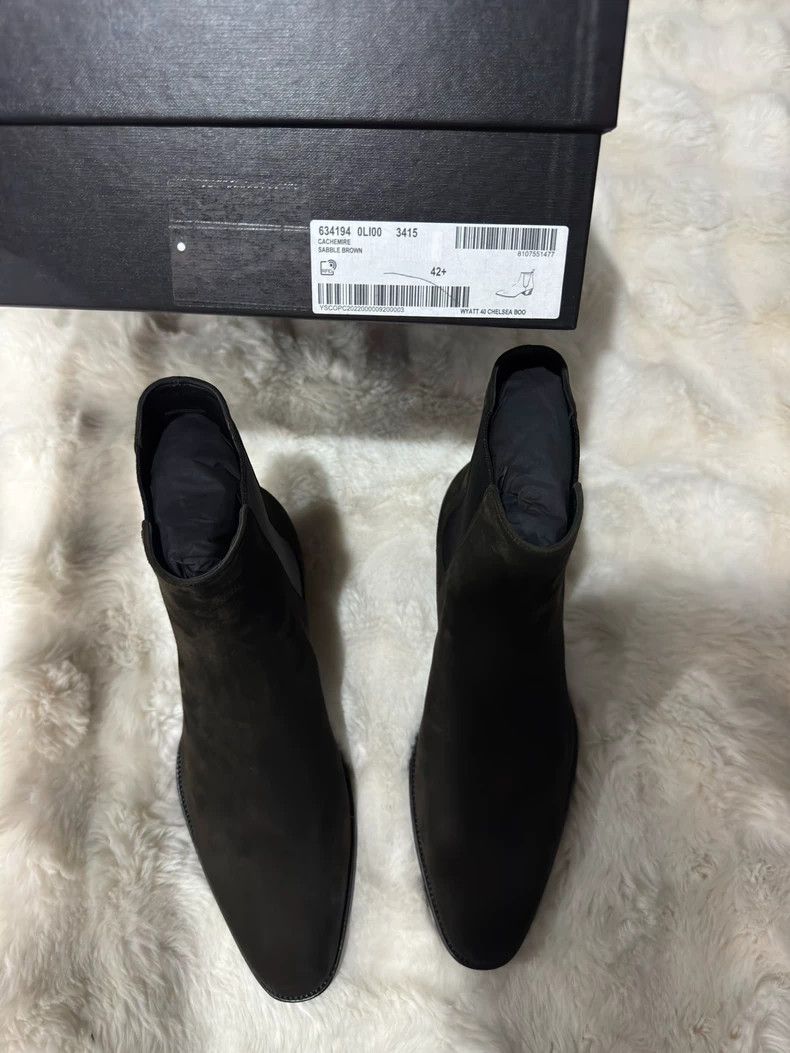 Saint Laurent Paris Saint Laurent Men's Suede Chelsea Boots - dmc Size US 10 / EU 43 - 7 Thumbnail