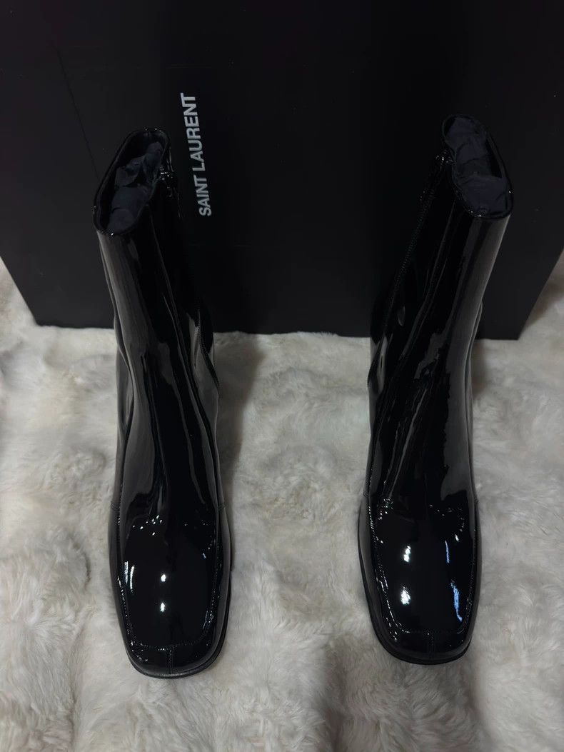 Saint Laurent Paris Saint Laurent Runway Patent Leather Boots - dmc Size US 7 / EU 40 - 3 Thumbnail