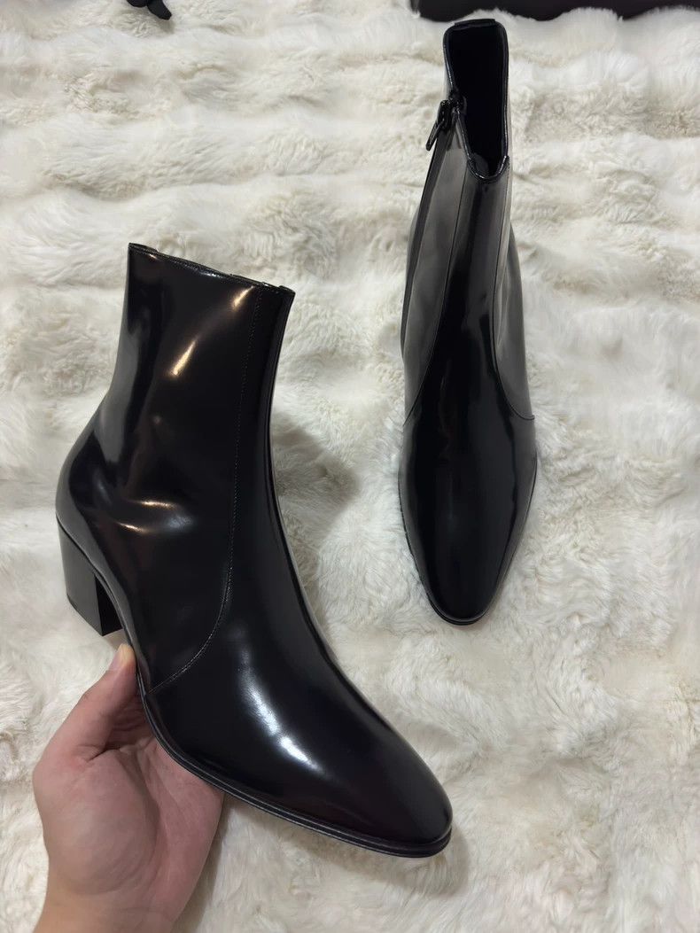 Saint Laurent Paris Saint Laurent YSL Patent Leather Ankle Boots Size 40 - dmc Size US 7 / EU 40 - 3 Thumbnail