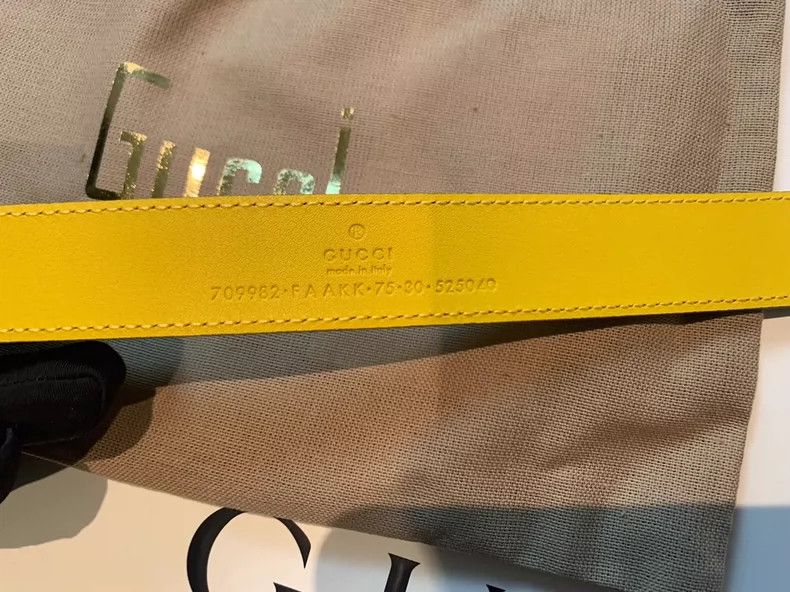 Gucci Gucci Polka Dot Print Leather Belt - dmc Size ONE SIZE - 5 Thumbnail