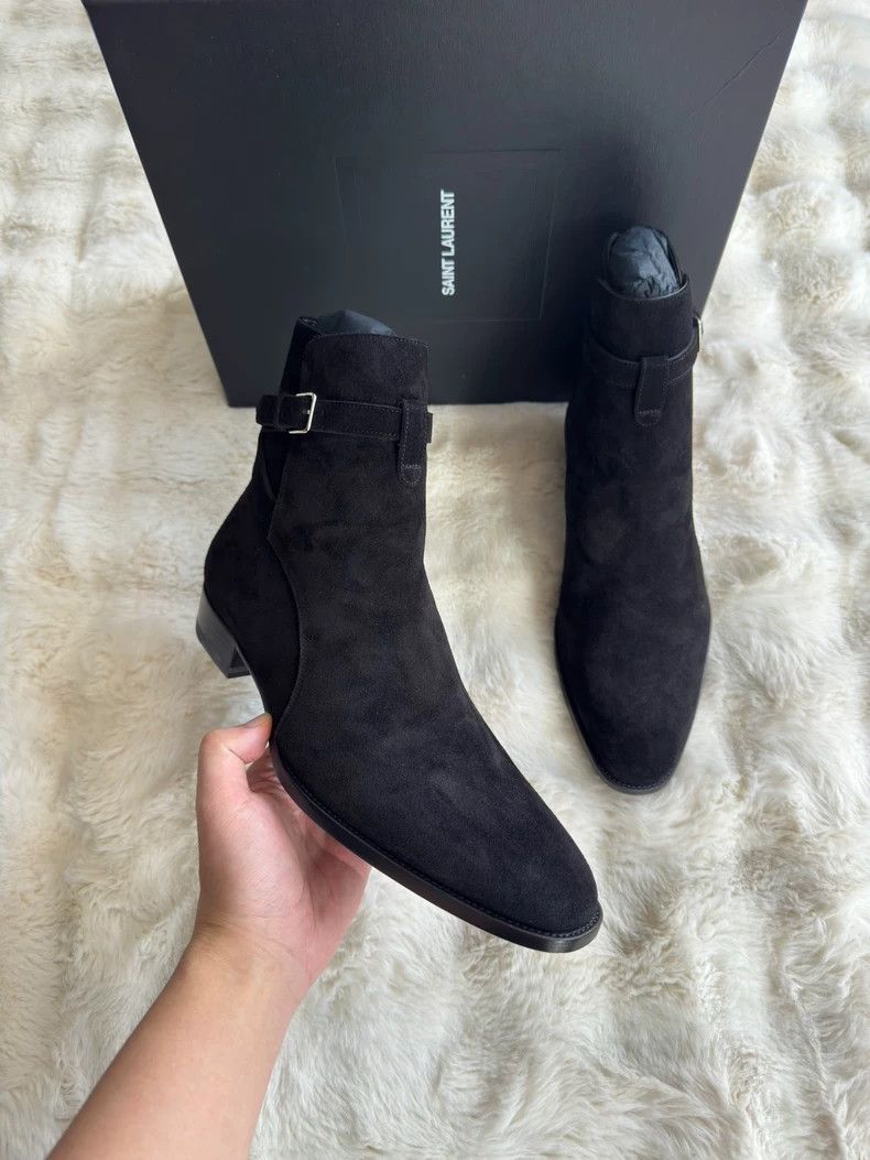 Saint Laurent Paris Saint Laurent YSL Suede Buckle Boots - dmc Size US 10 / EU 43 - 3 Thumbnail