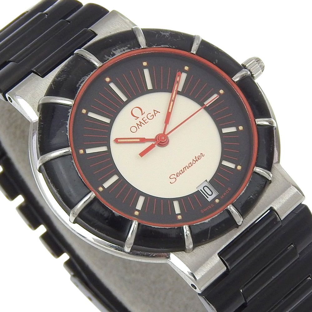 Omega Omega Omega Seamaster Stainless Steel Watch Metal Quartz DUTY FREE for USA Size ONE SIZE - 3 Thumbnail